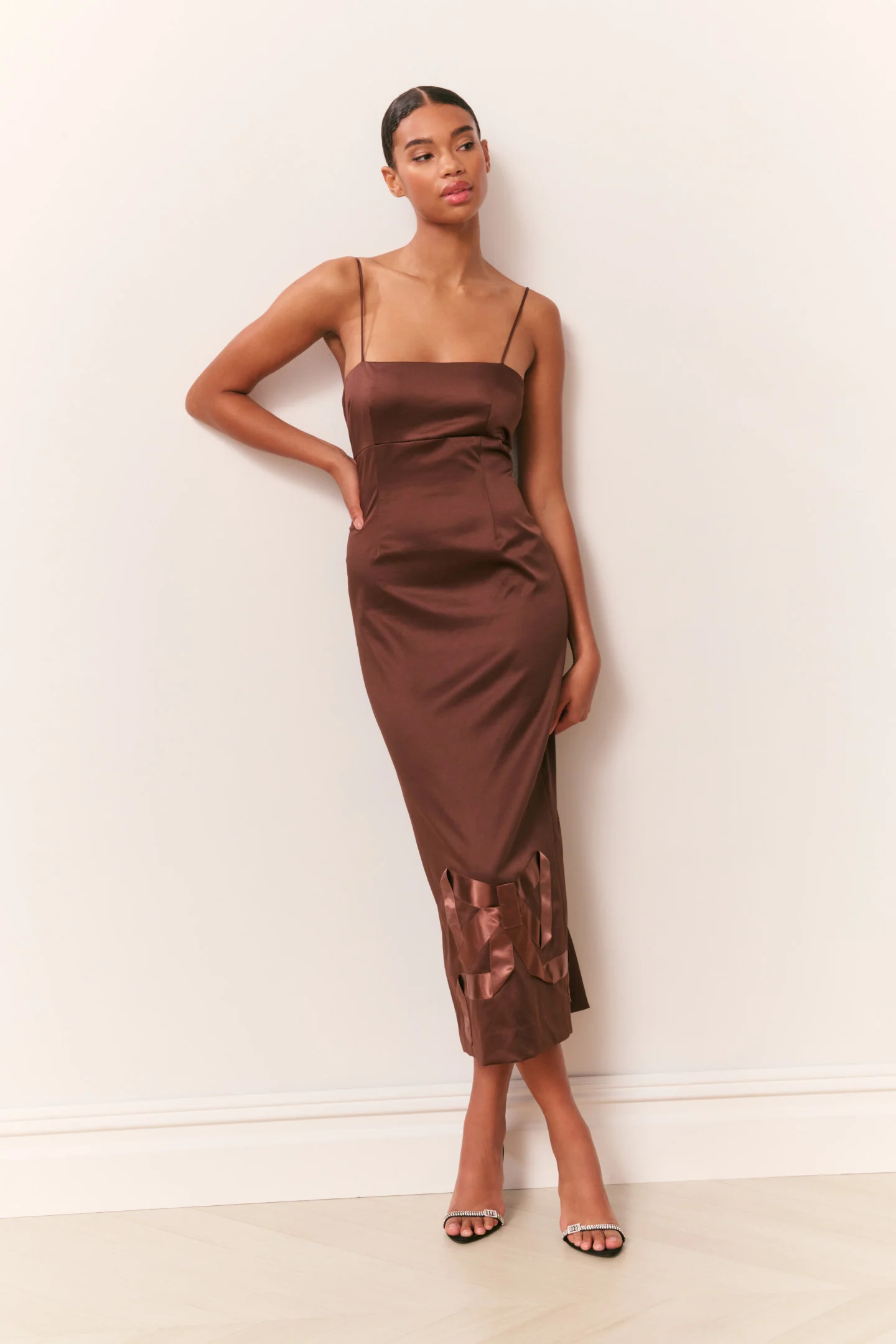 Calise Satin-Band-Details-Midi-Rock