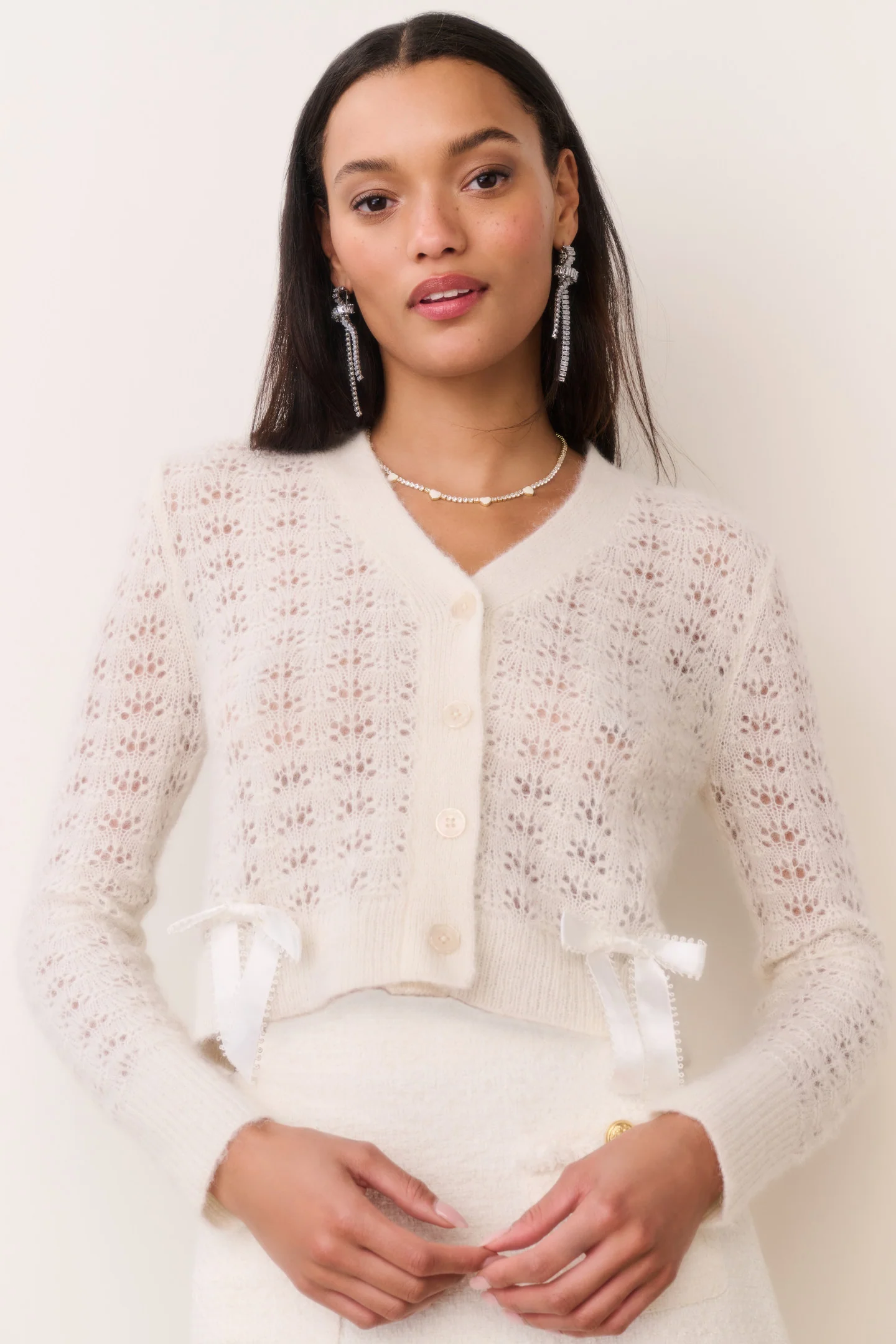 Lilly Alpaca-Mischung Schleifen-Pullover Lilly Alpaca-Mischung Schleifen-Pullover