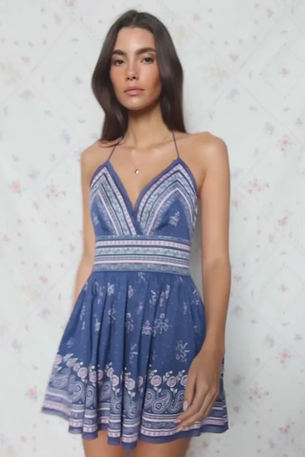 Arletta Baumwoll-Bandana-Print-Kleid