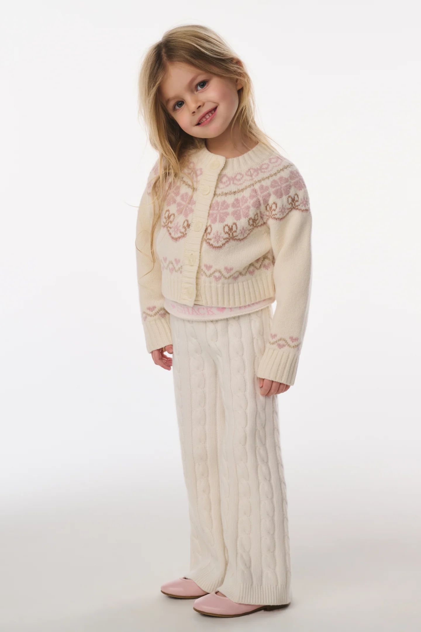 Kleines Mädchen Wrenna Fair Isle Strickjacke