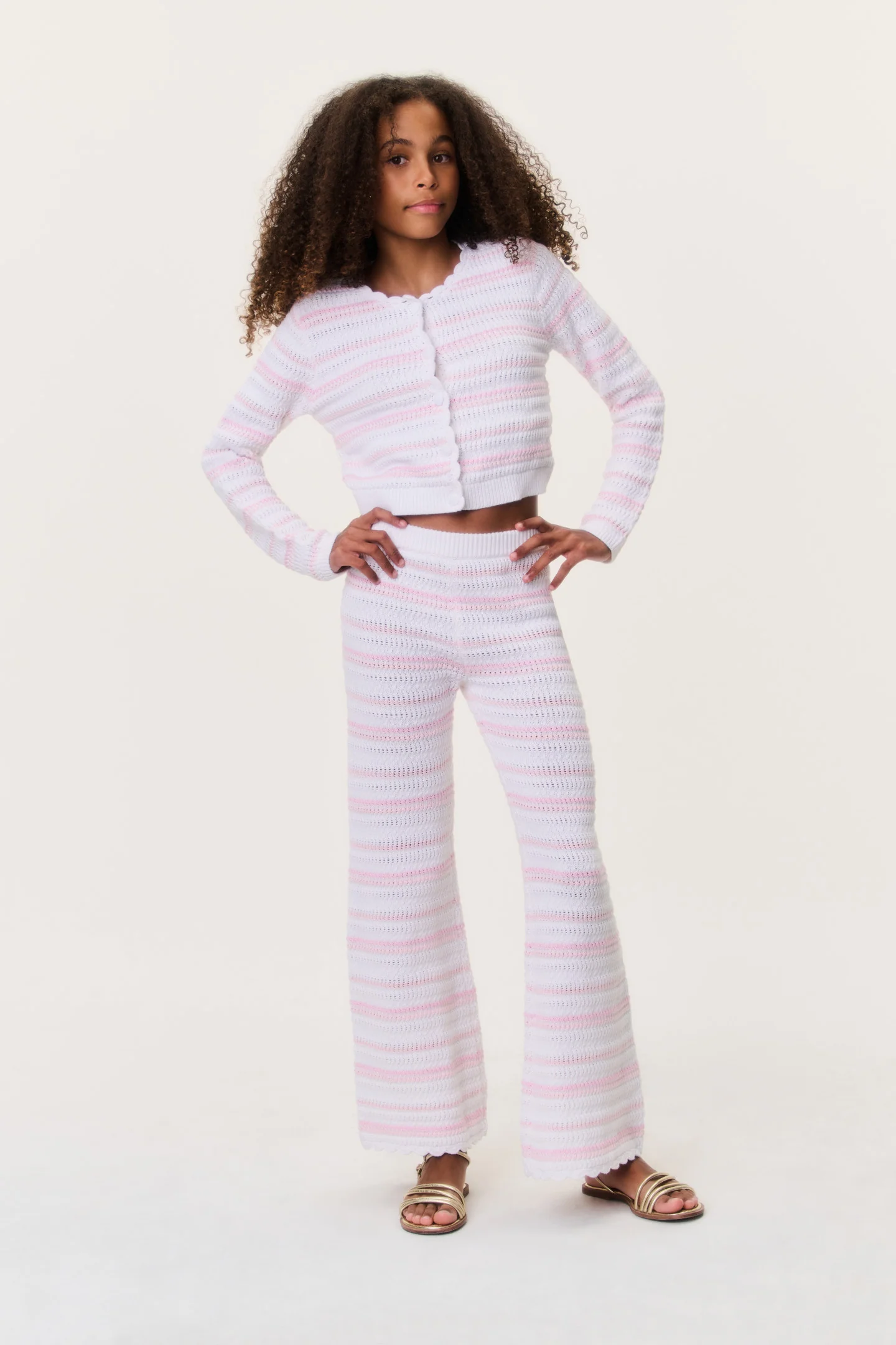 Tween Fawna Strickhose mit Spitzenmuster