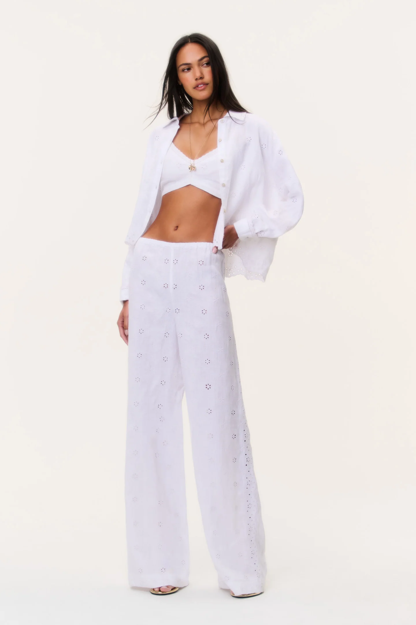 Cinna Eyelet-Linenhose