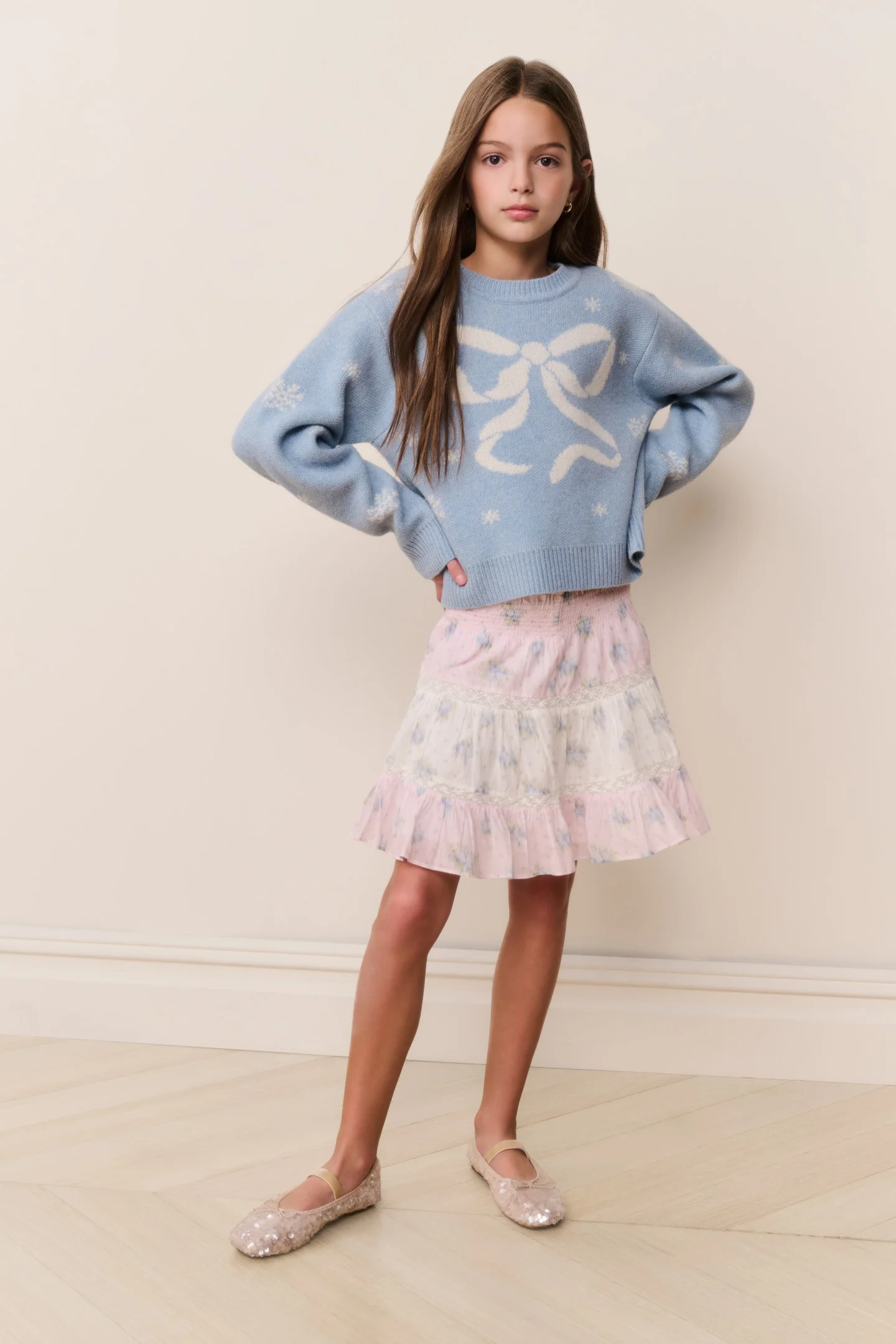 Tween Mintley Wolle Pullover