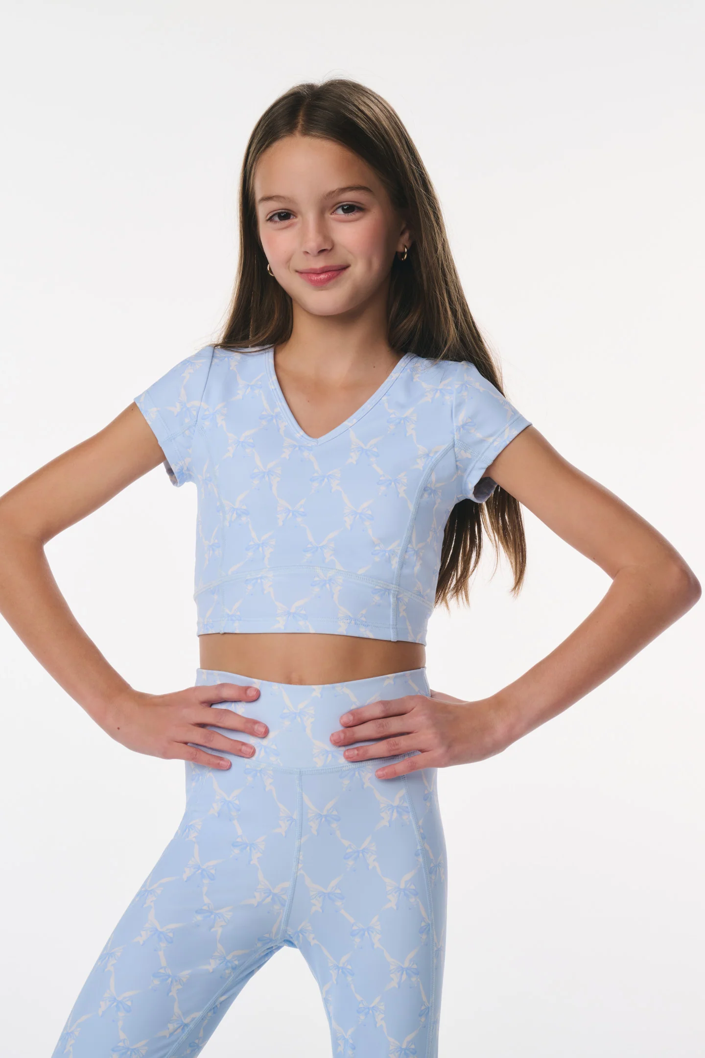 Tween Cherrily Bow Print Aktiv-Top