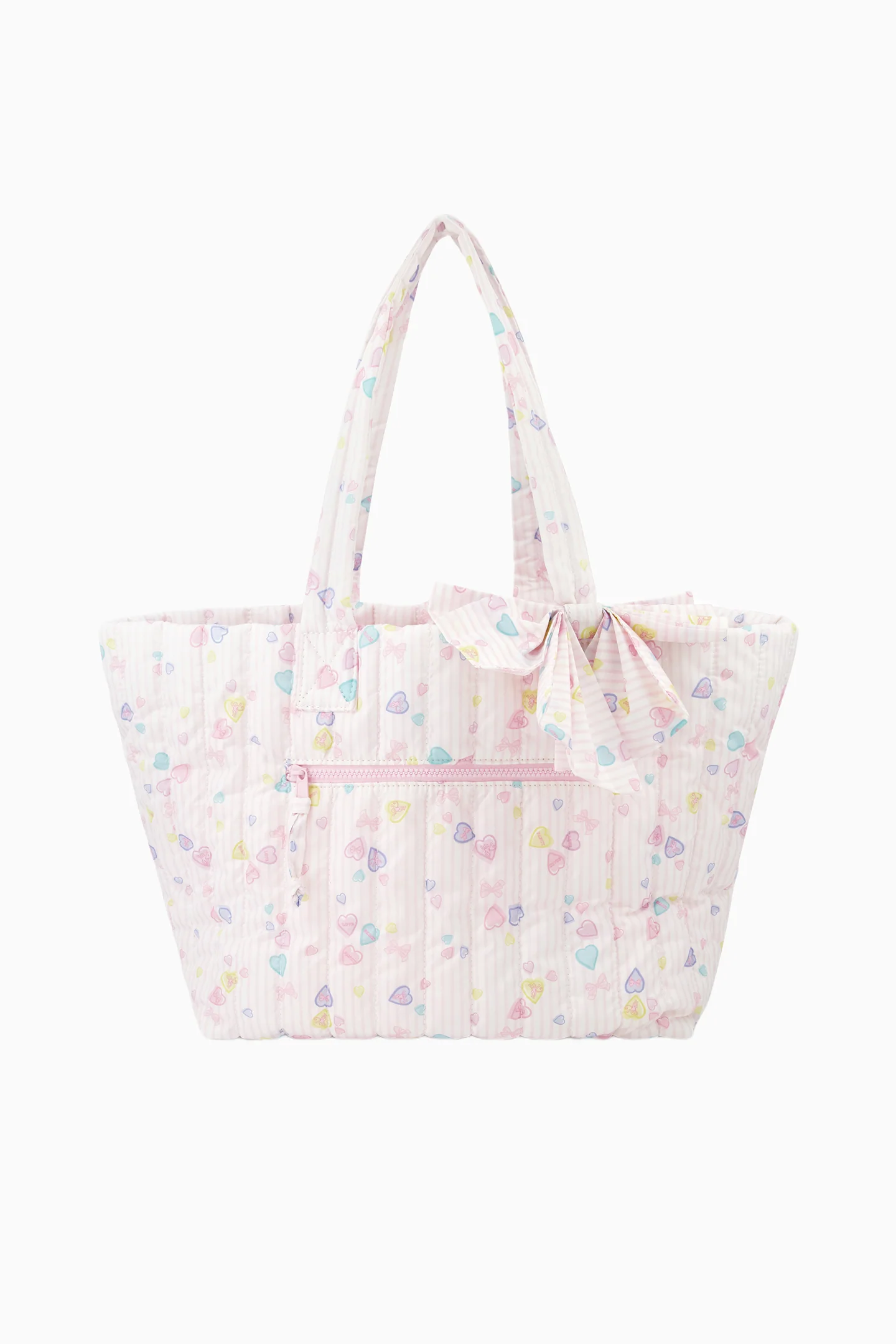 LoveShackFancy x Roller Rabbit Herz-Streifen-Bow-Tasche