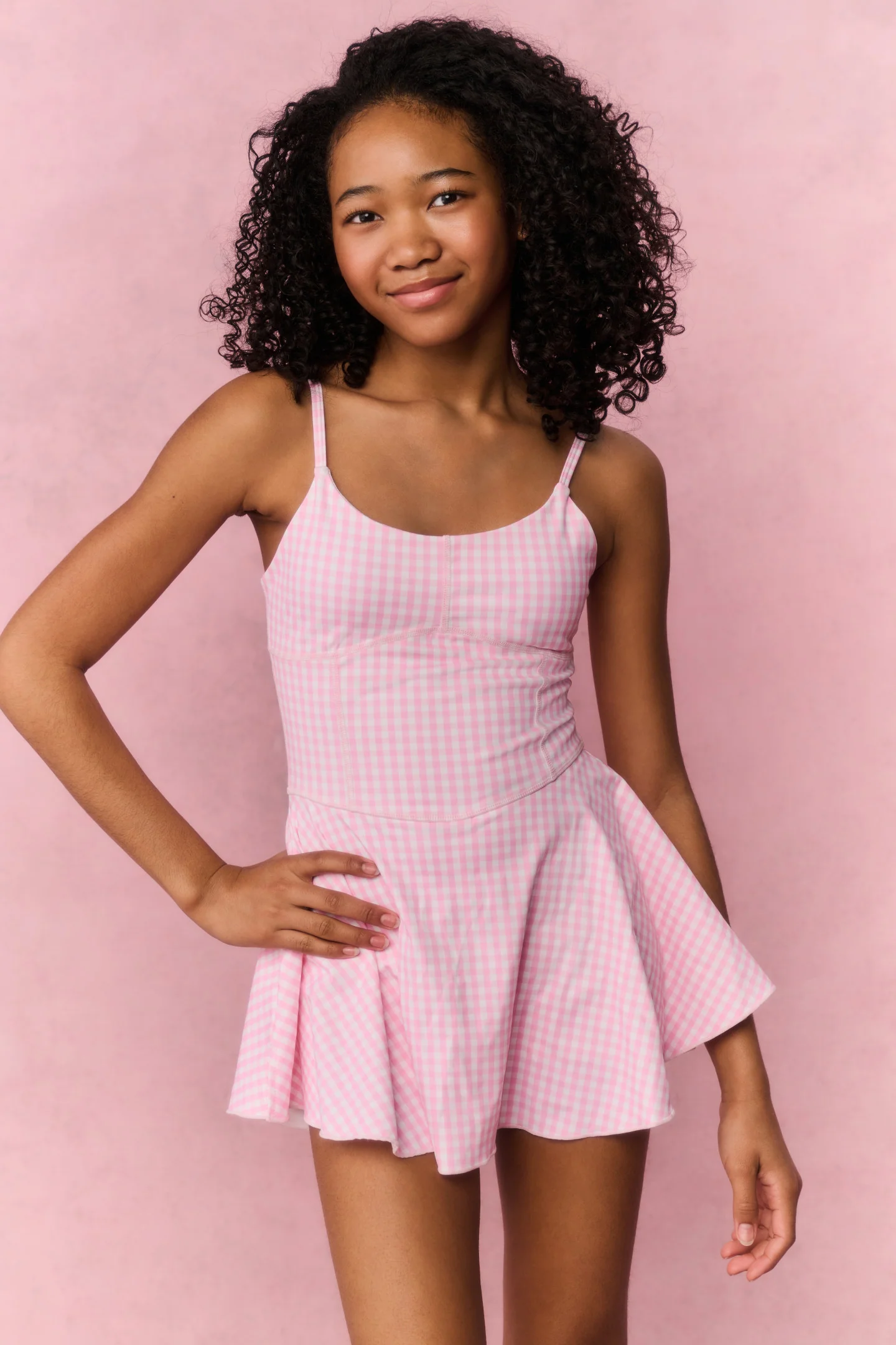 Tween-Gingham-Kishori-Aktivkleid