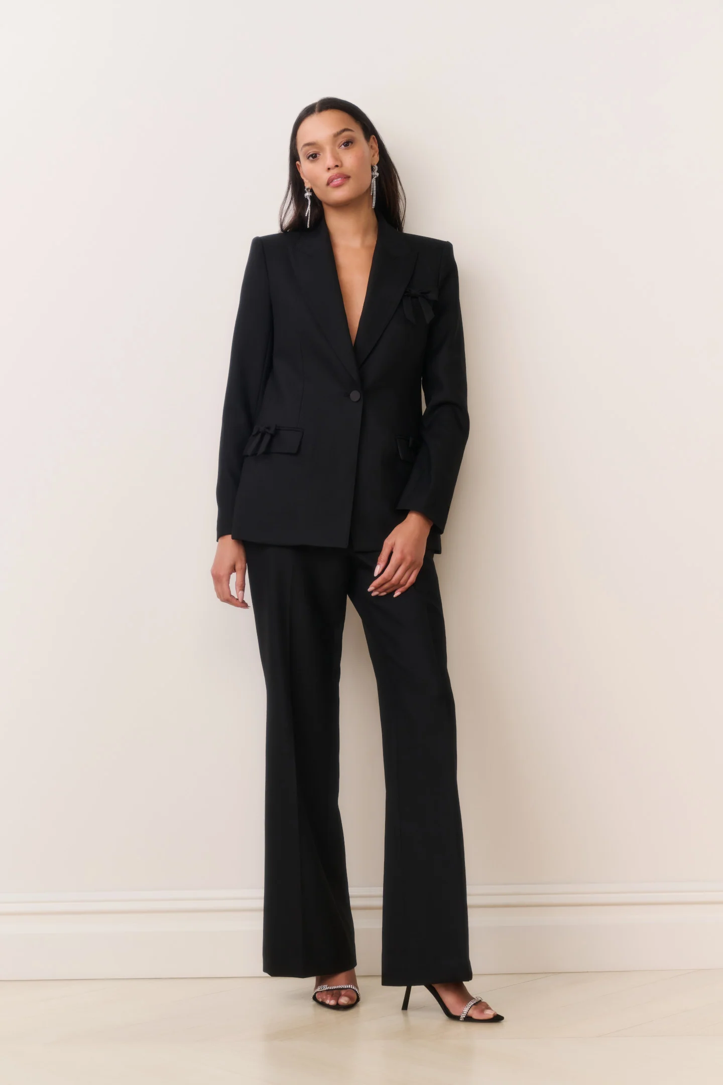 Shayne Wollemblied-Blazer mit Bogen-Dekor