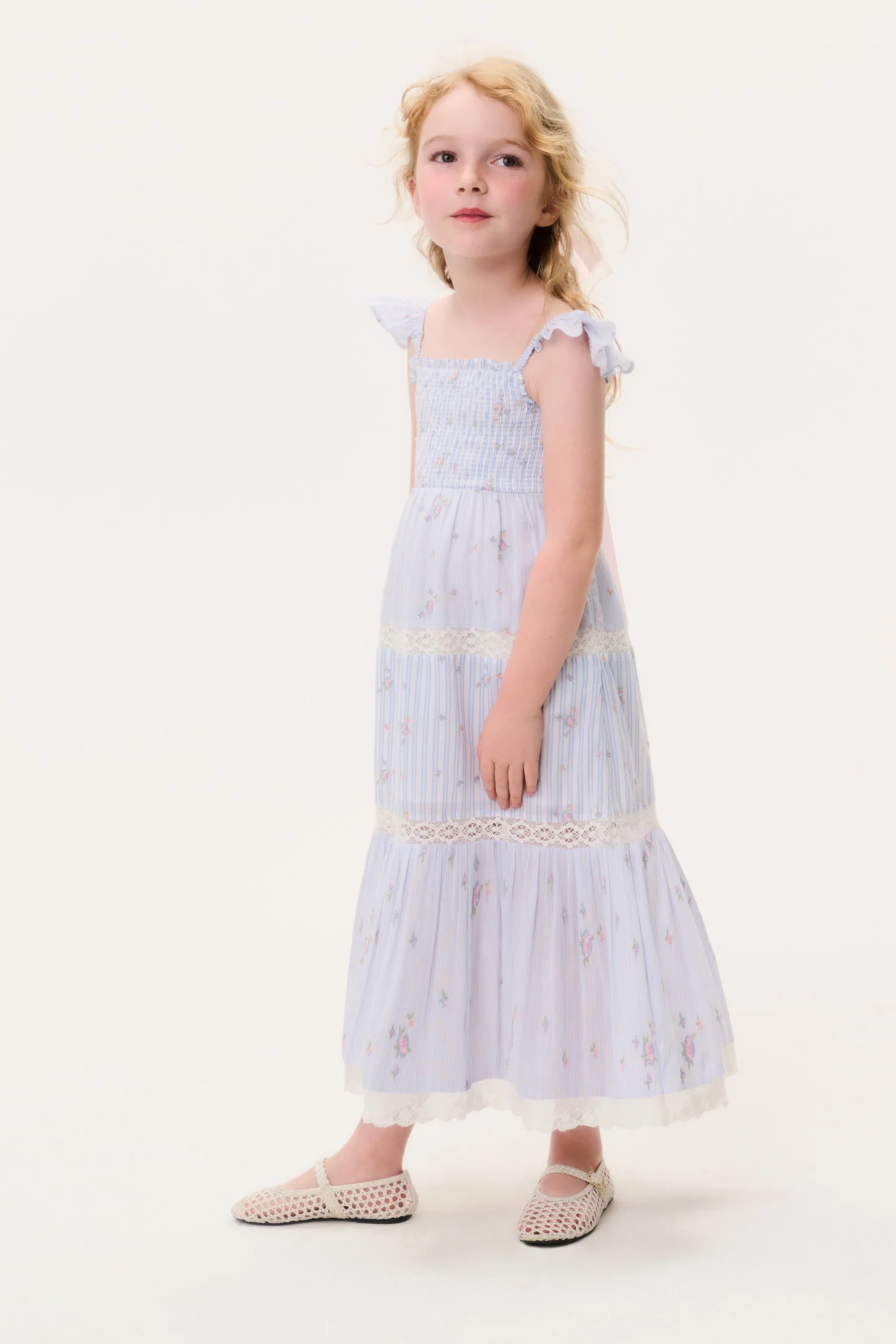 Kleines Mädchen Rhiannon Streifen Blumenkleid