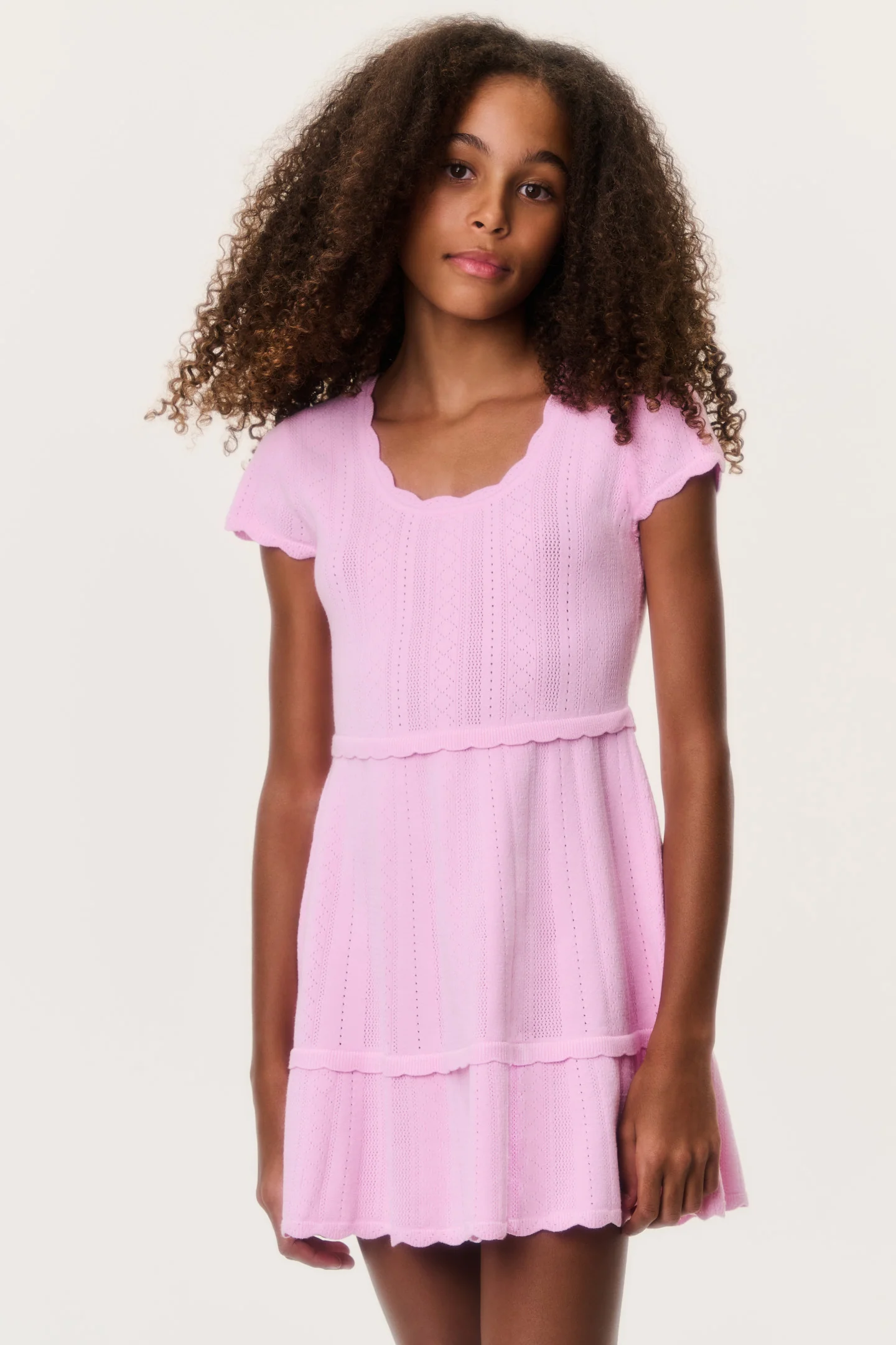 Tween Stretch Pointelle-Jovie-Kleid