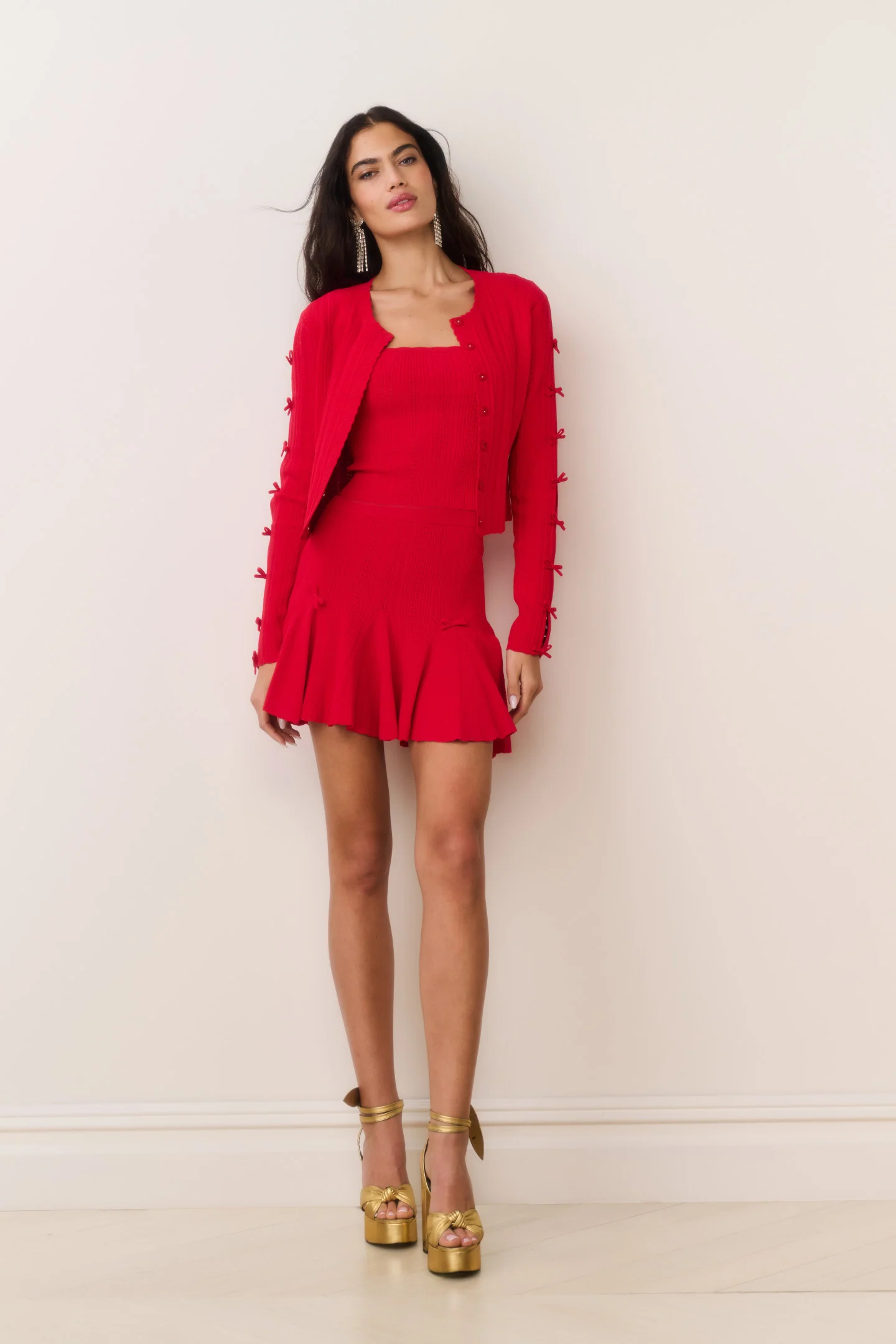 Zoriah Rippen-Pointelle-Strickweste