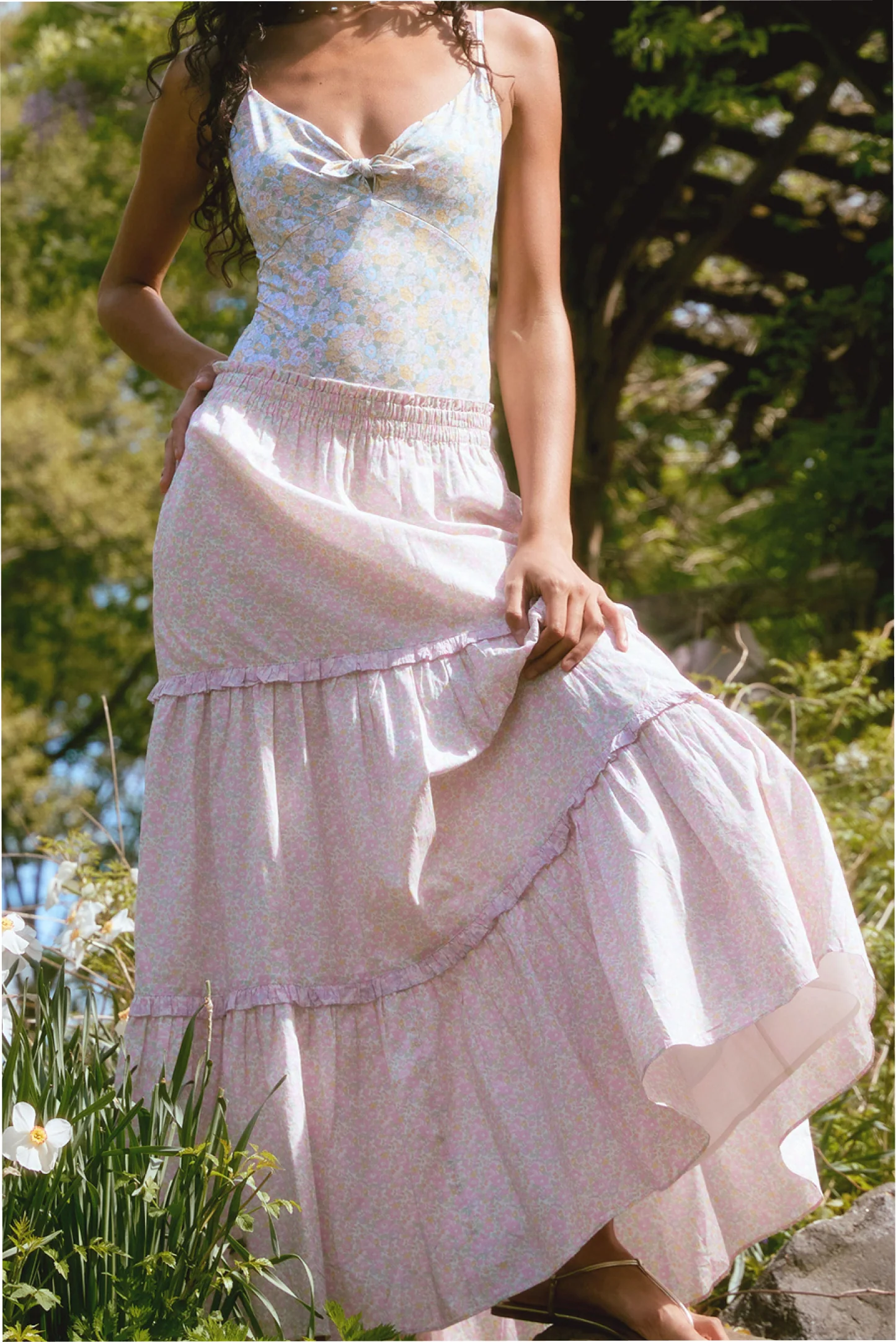 Maxikleid Patten aus Liberty-Stoffen hergestellt