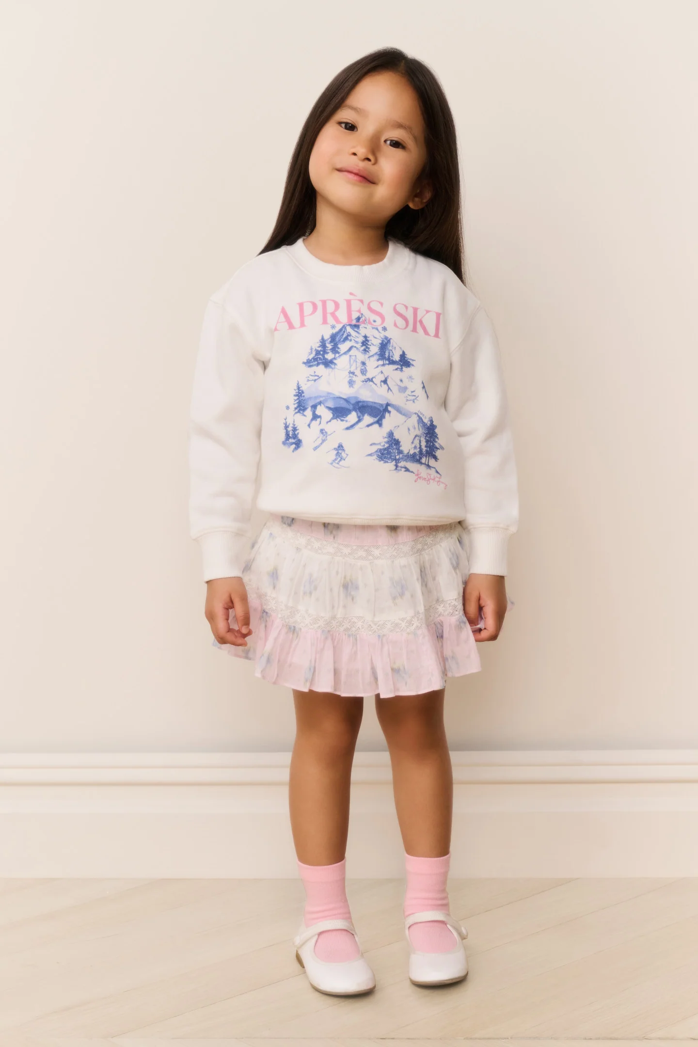 Kleines Mädchen Amethyst Ski Pullover