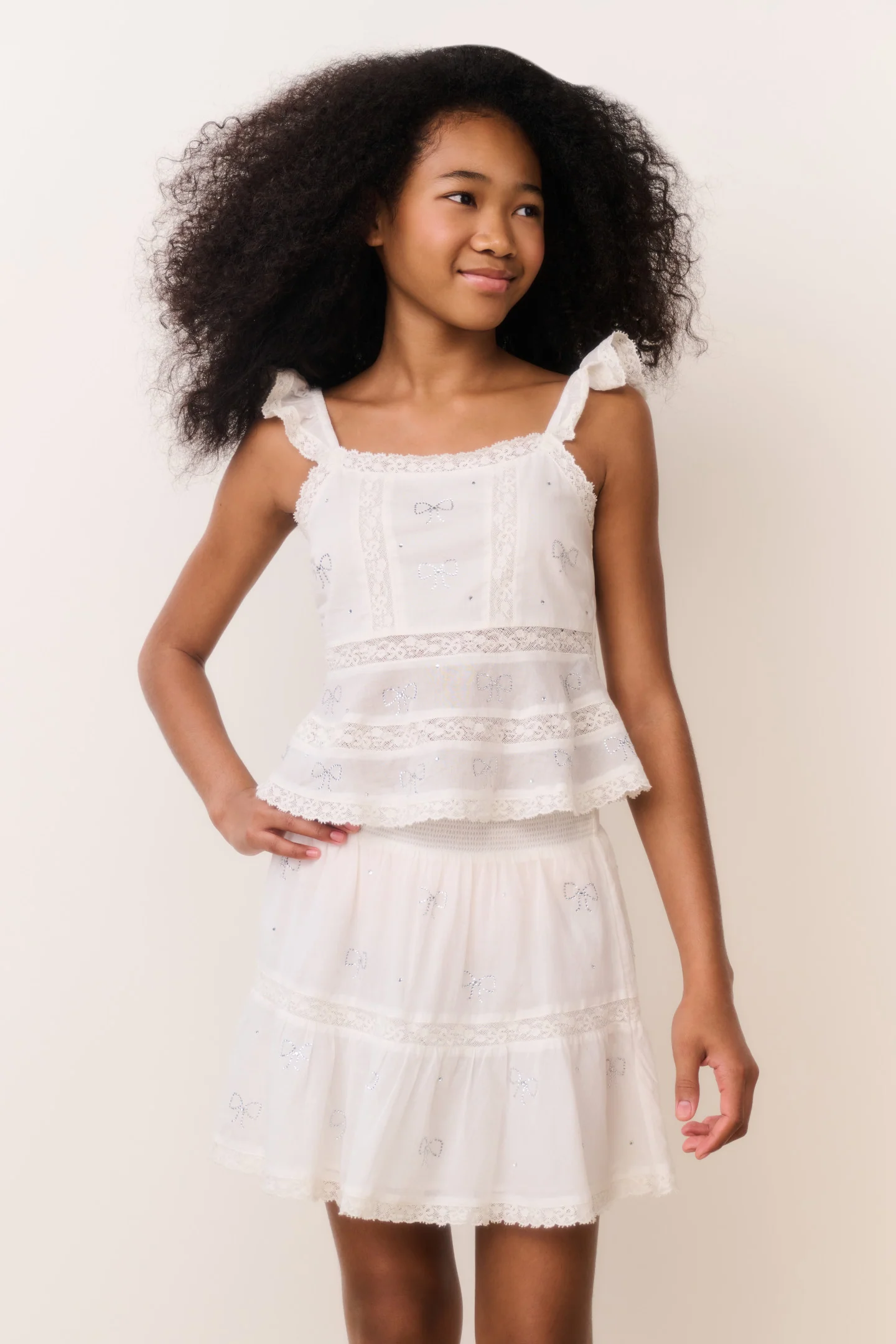 Tween Melsy Kristall-Bow-Baumwolltop