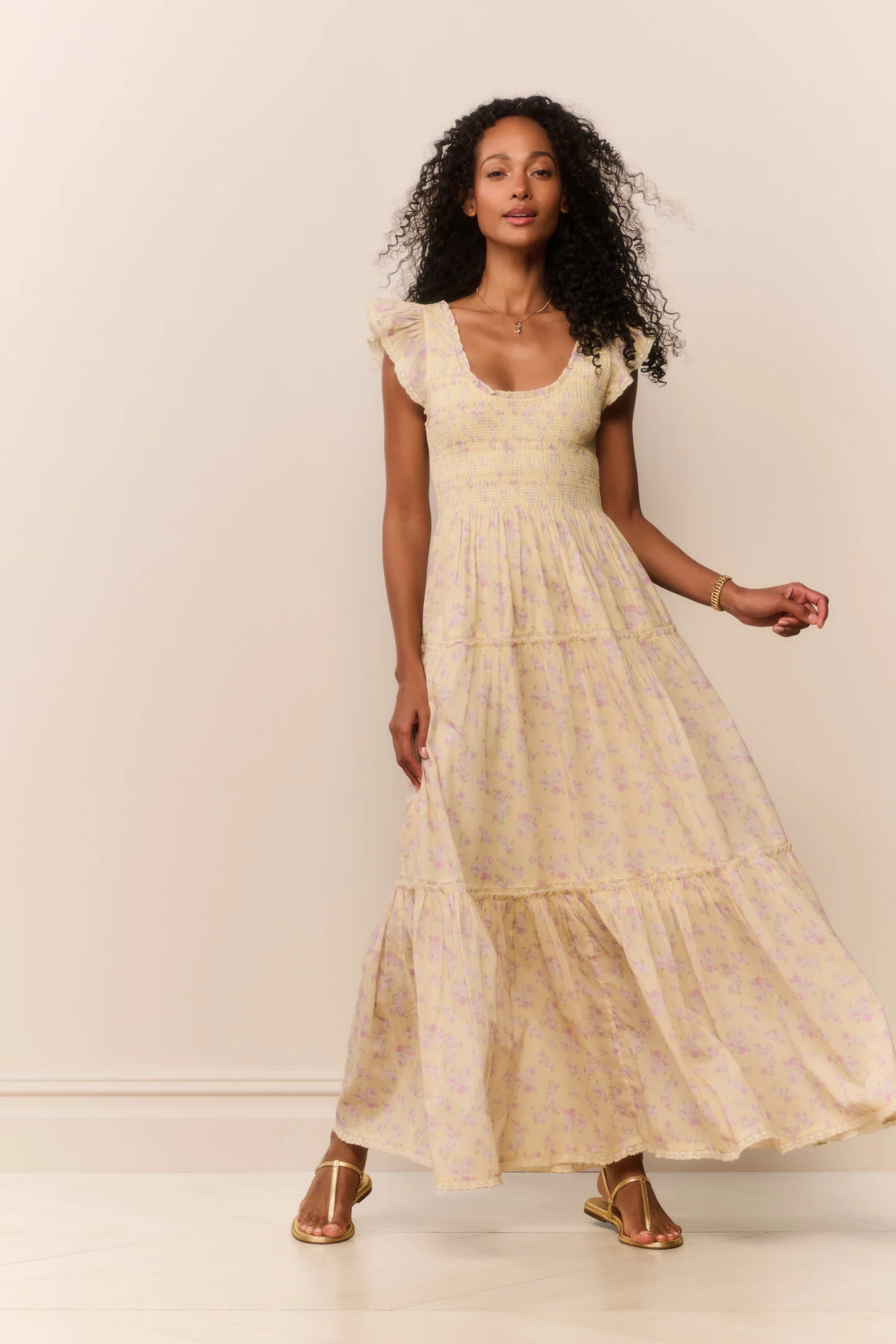 Chessie Blühendes Blumen-Maxikleid