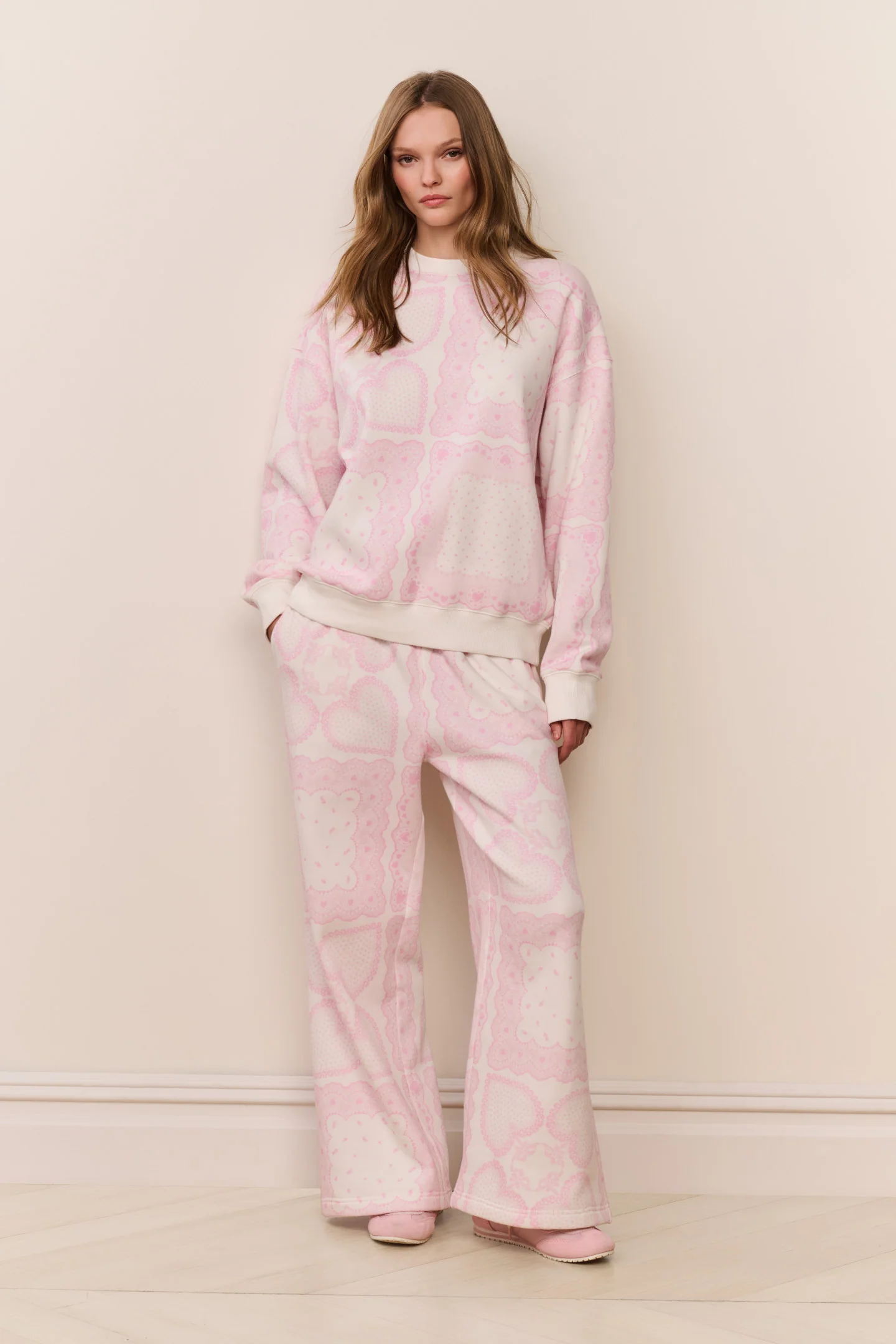 Momo Herzmuster Fleece-Leggings