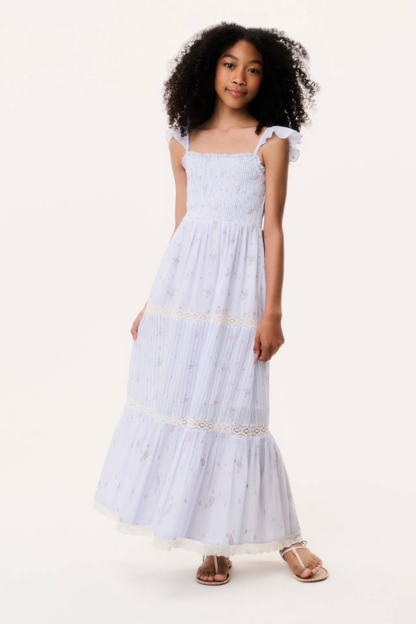 Tween-Rhiannon-Strickmuster-Blume-Kleid