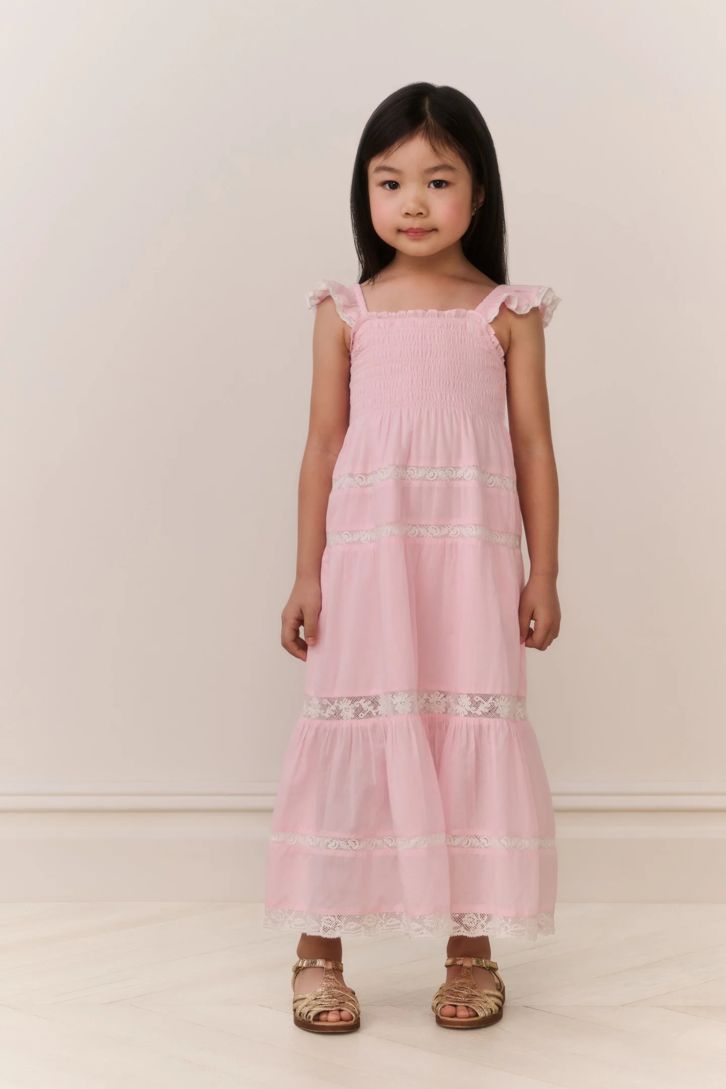 Kleines Mädchen Rhiannon Baumwoll-Maxikleid