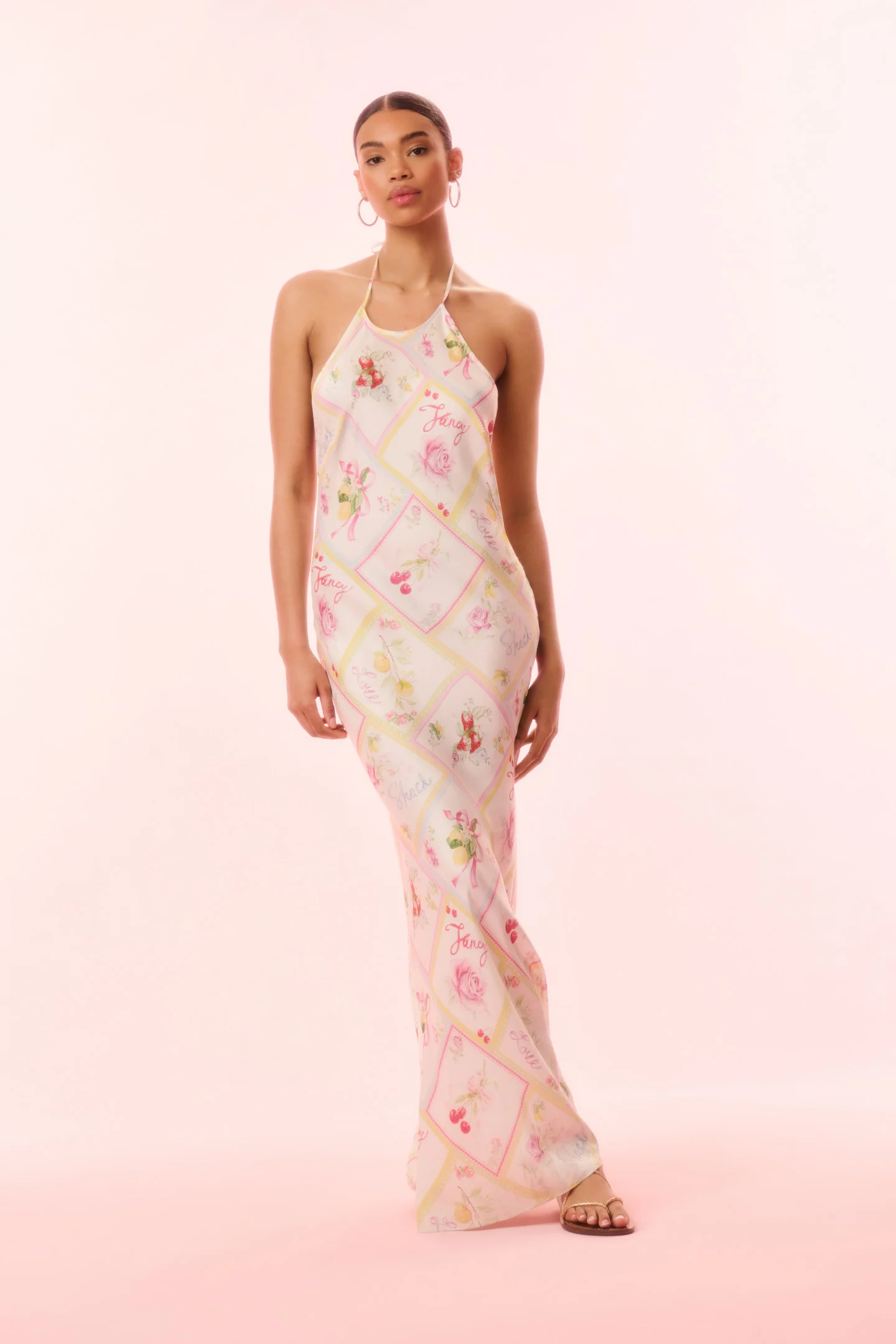 Brynthe Seidenmischungs-Frucht-Print-Kleid