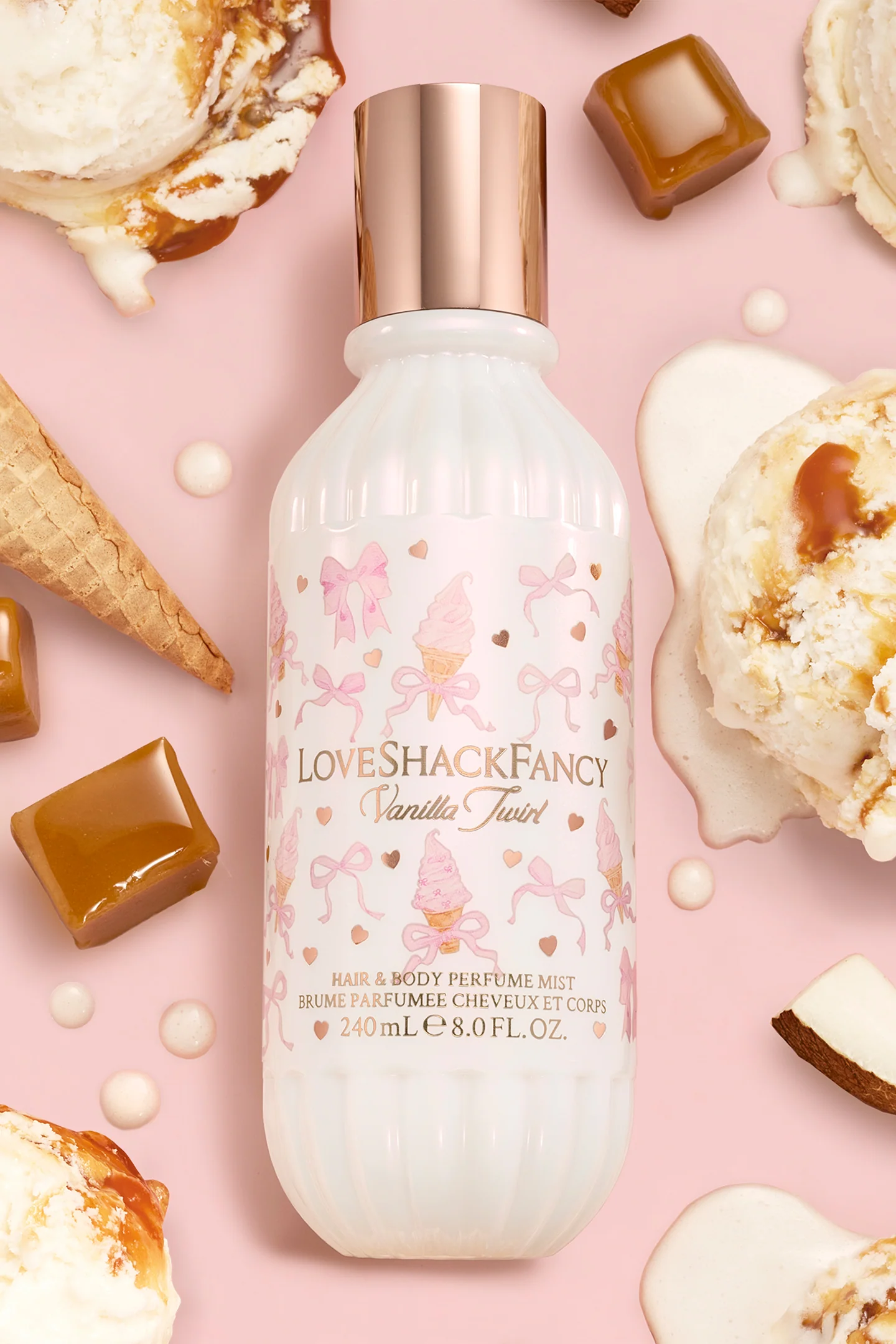 Vanille Twirl Haar- und Körperlotion mit Vanille-Mousse und gesalzenem Karamell