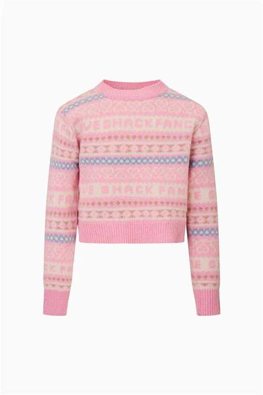 Mädchen Calina Wolle Fair Isle Pullover