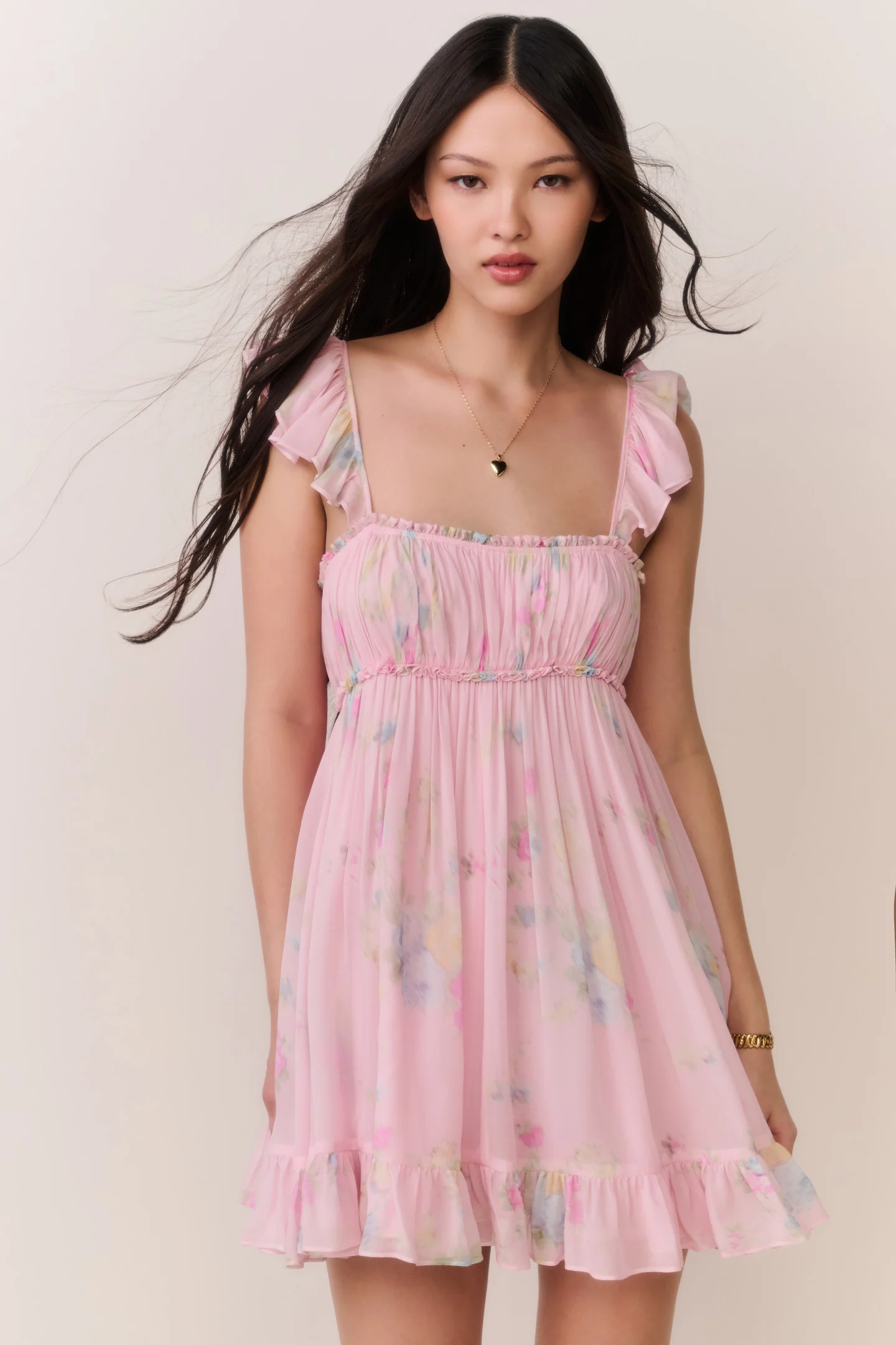Zanira Blumen-Chiffon-Kurzrock