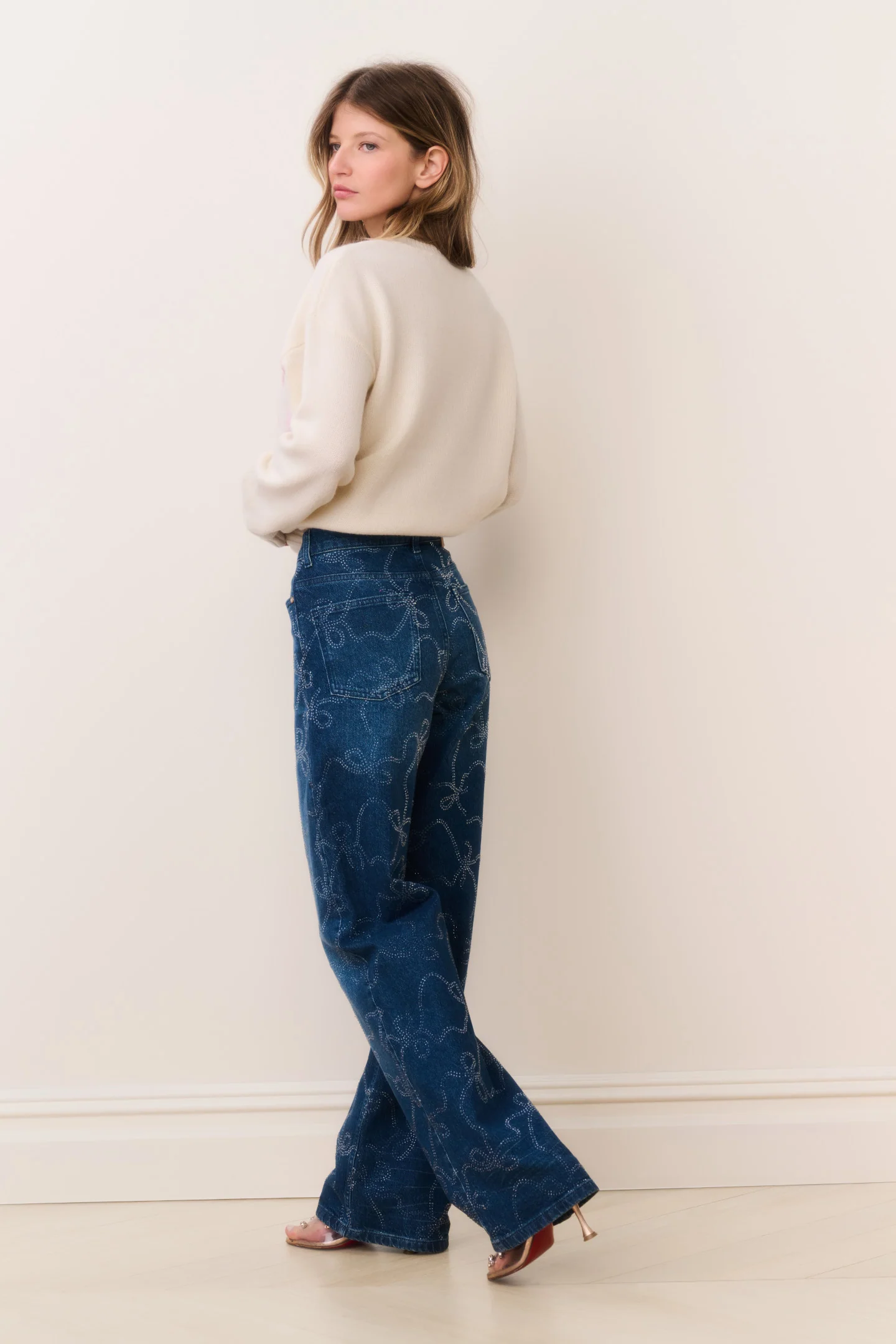 Dessa Crystal Bow Jeans