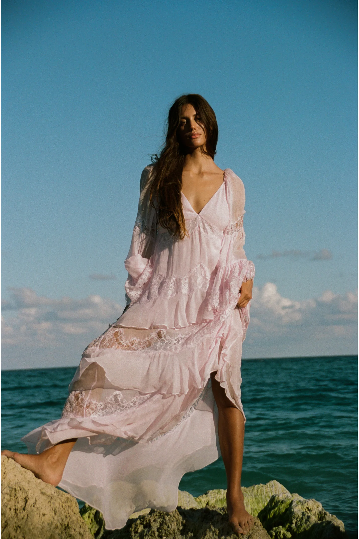 Devina Seiden-Chiffon-Batist-Kleid