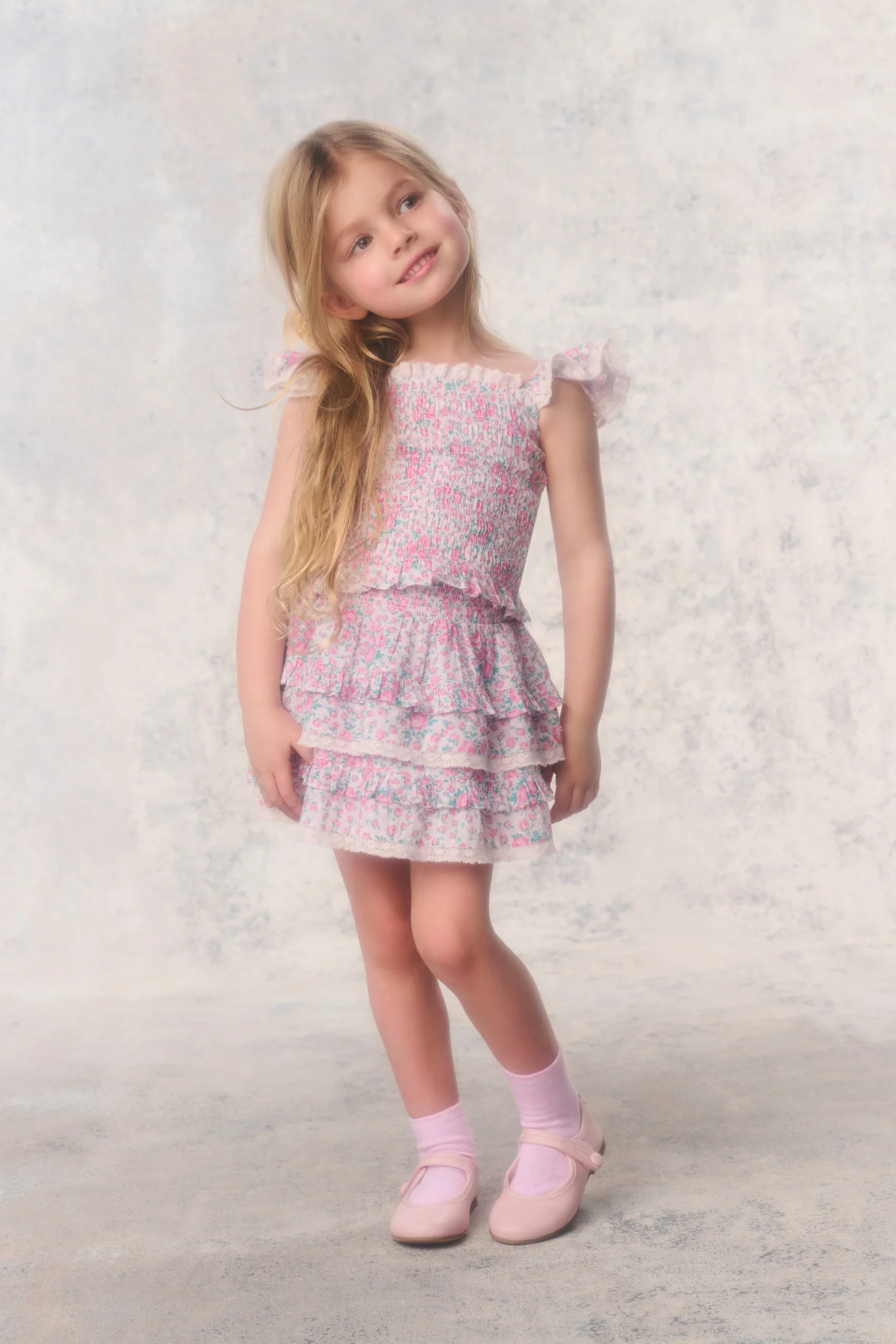 Kleines Mädchen Re-Edition Caspia Blumen-Top