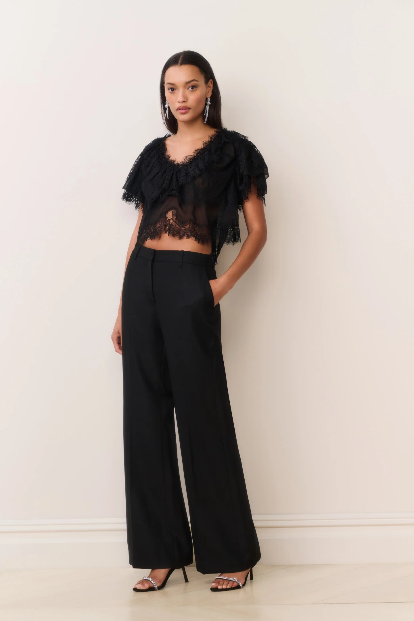 Enly Wolle-Mix Weite Hose