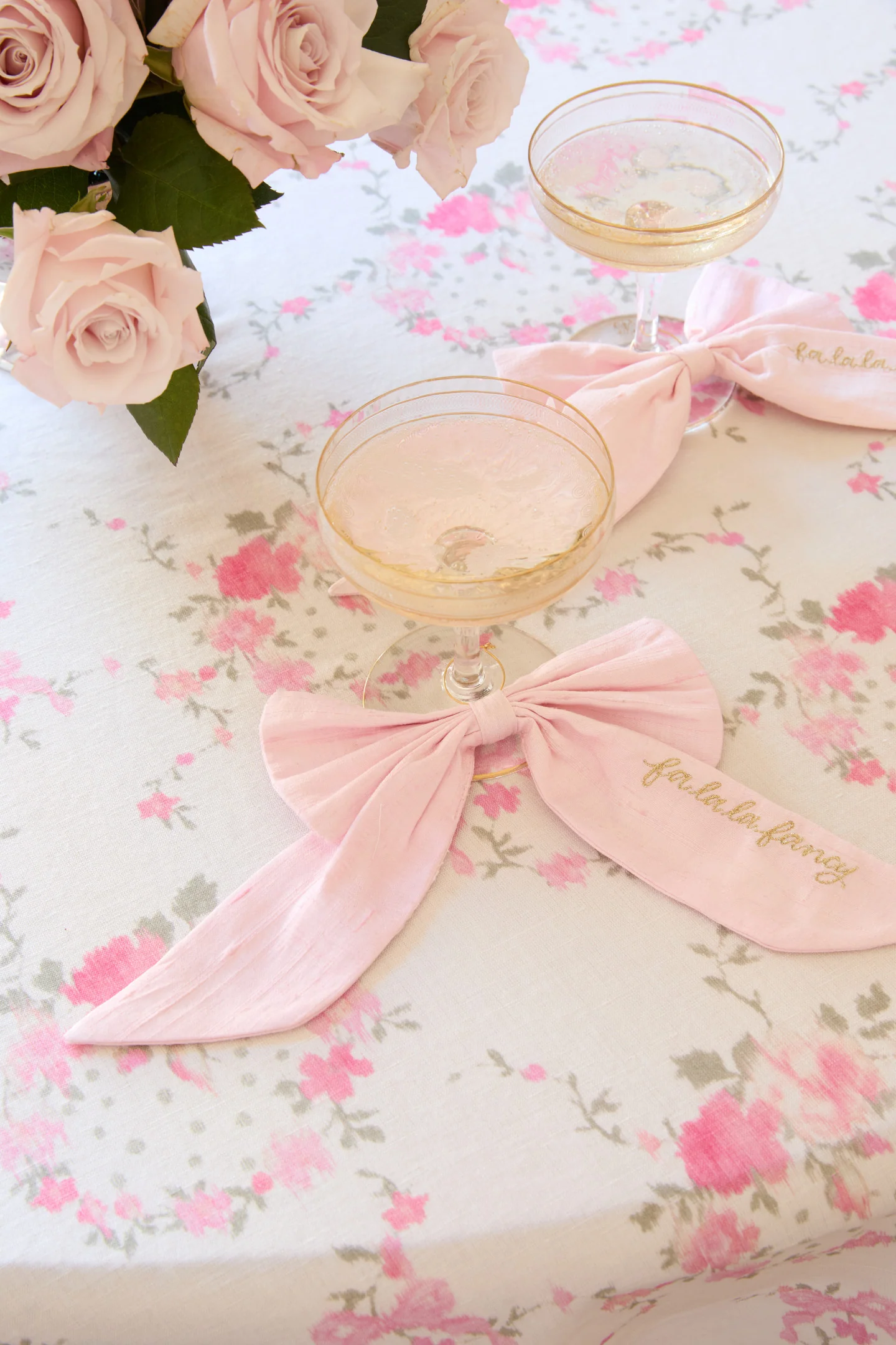 Seiden-Stemware-Dress-Bögen - Set aus 2
