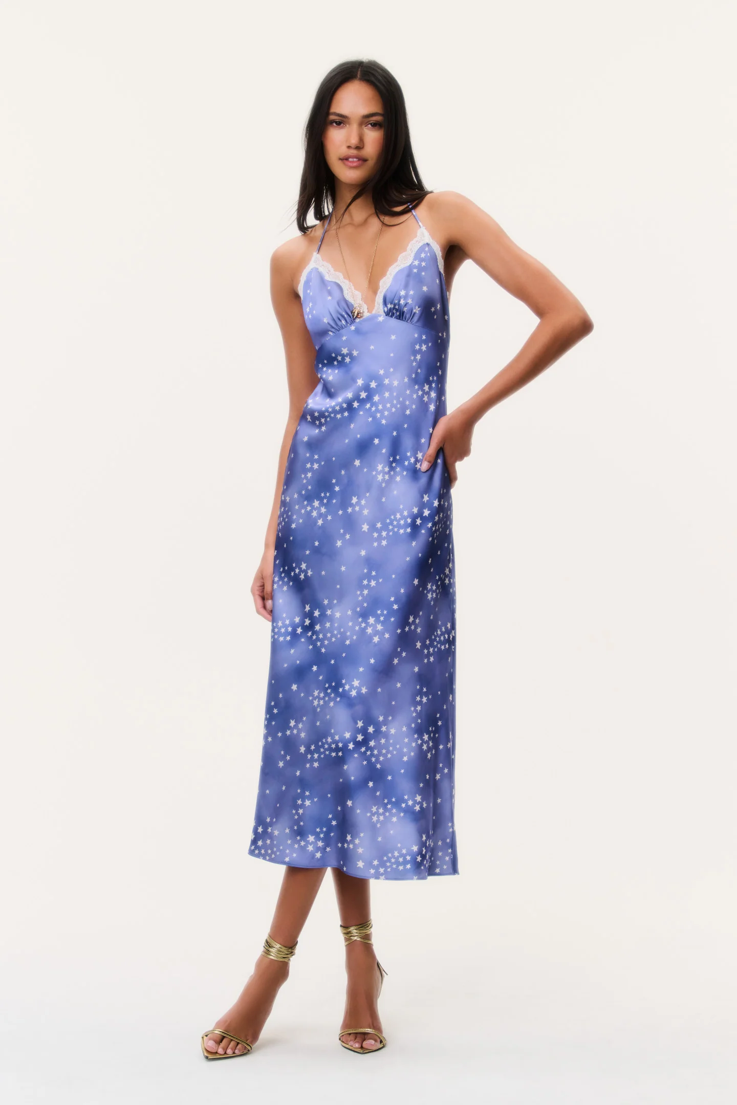Evania Sternen-Print-Midi-Slip-Rock