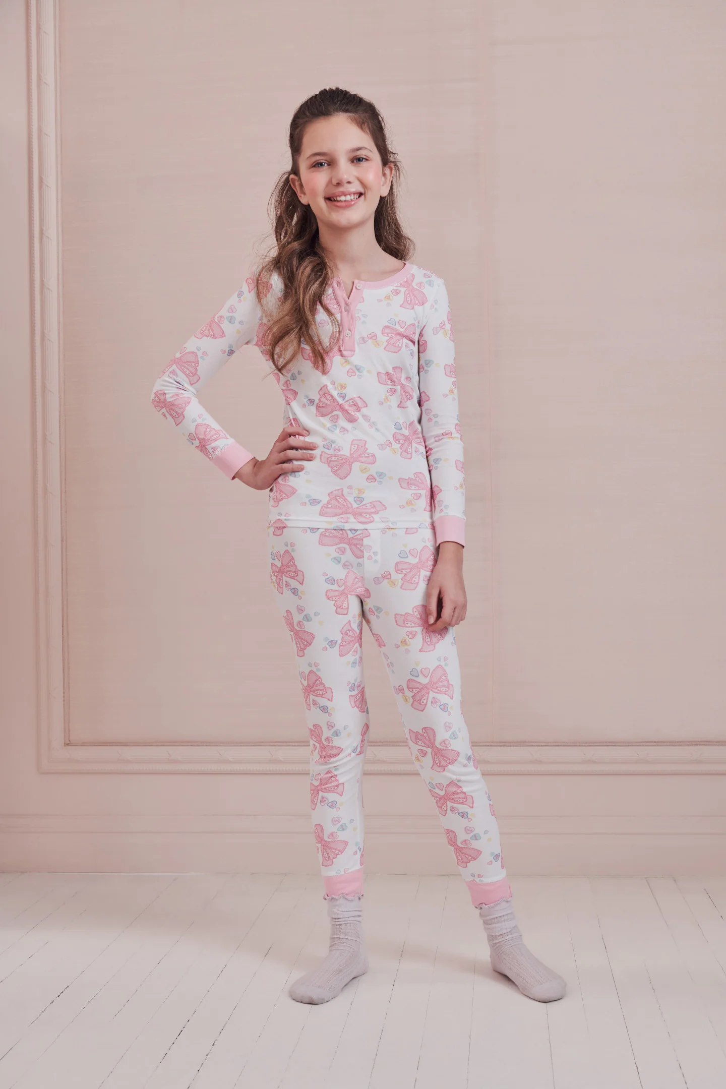LoveShackFancy x Roller Rabbit Doily Beux Kinderpyjama