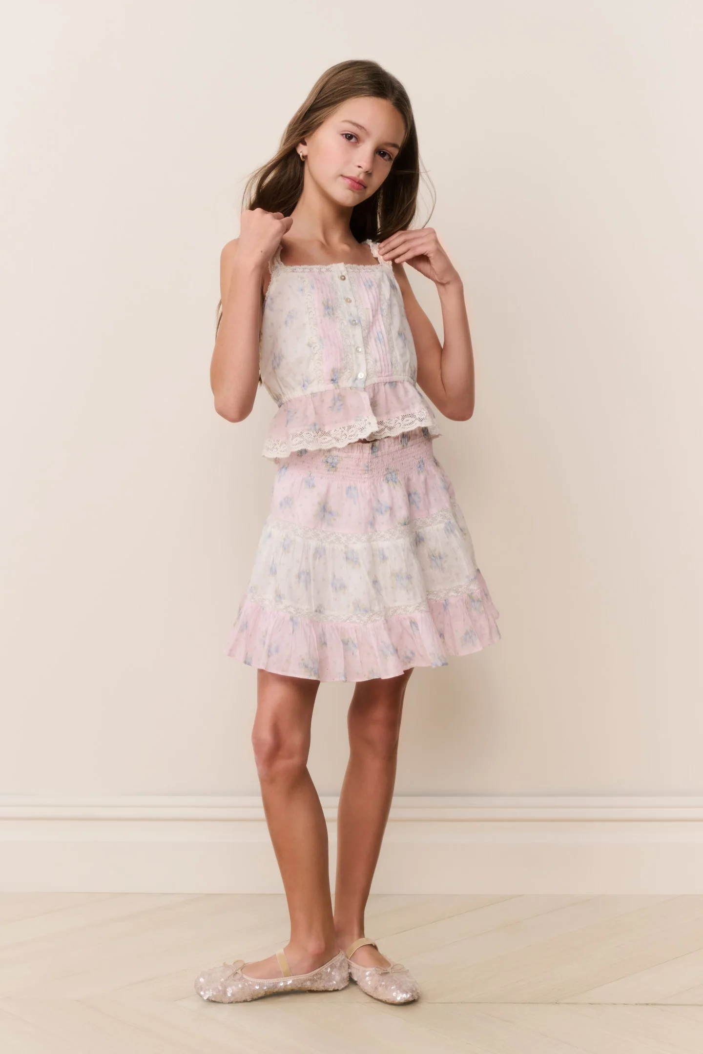 Tween Jessamine gemustertes Oberteil
