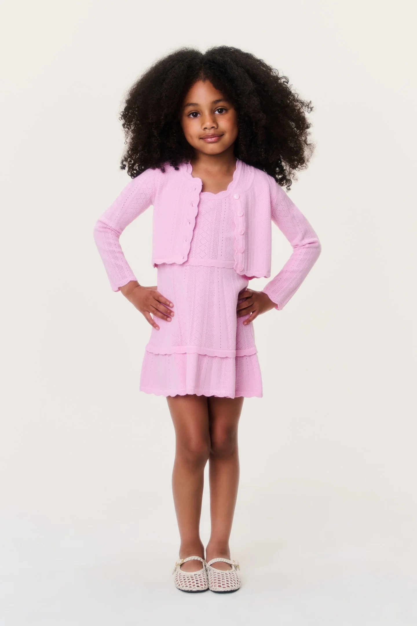 Kleines Mädchen Stretch Pointelle Gemna Cardigan