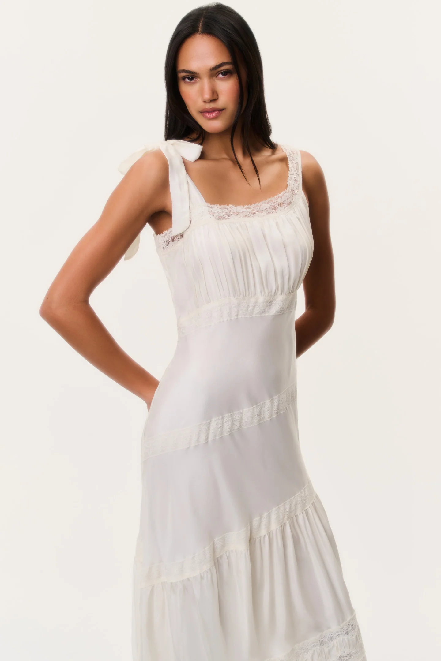 Andresy Seiden-Asymmetrisches Maxikleid