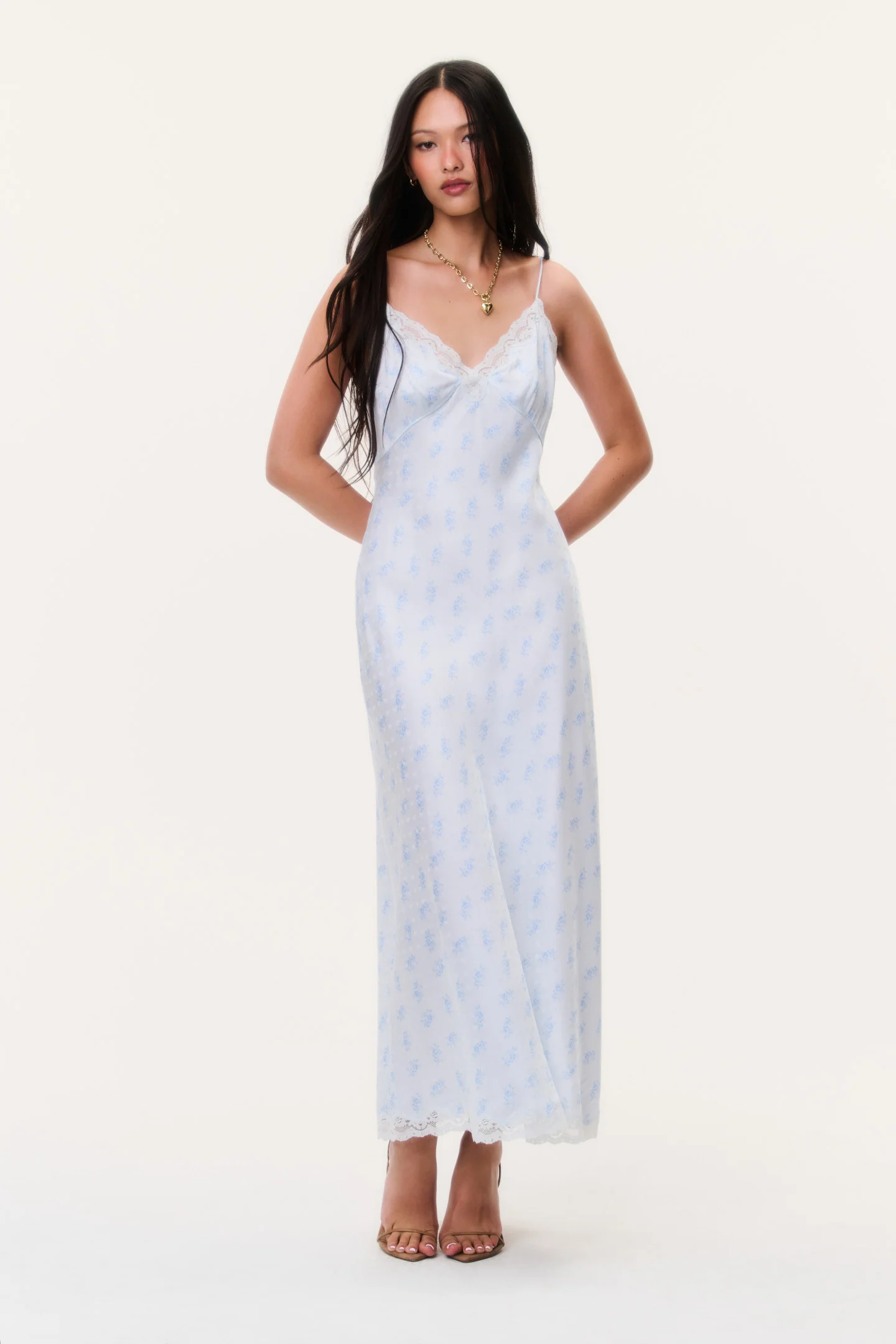 Manuela Seidenmischungs-Maxi-Slip-Rock