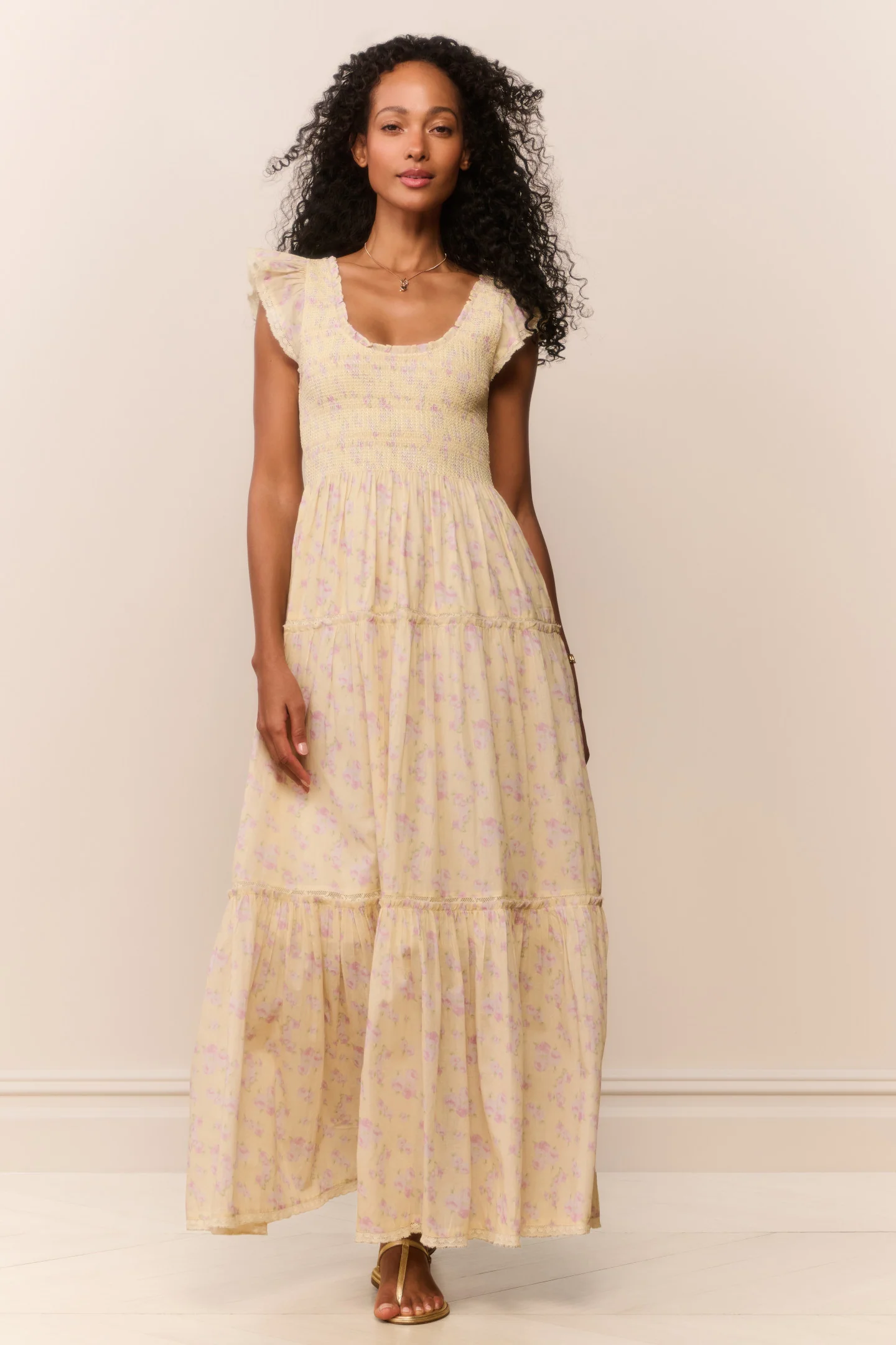 Chessie Blühendes Blumen-Maxikleid