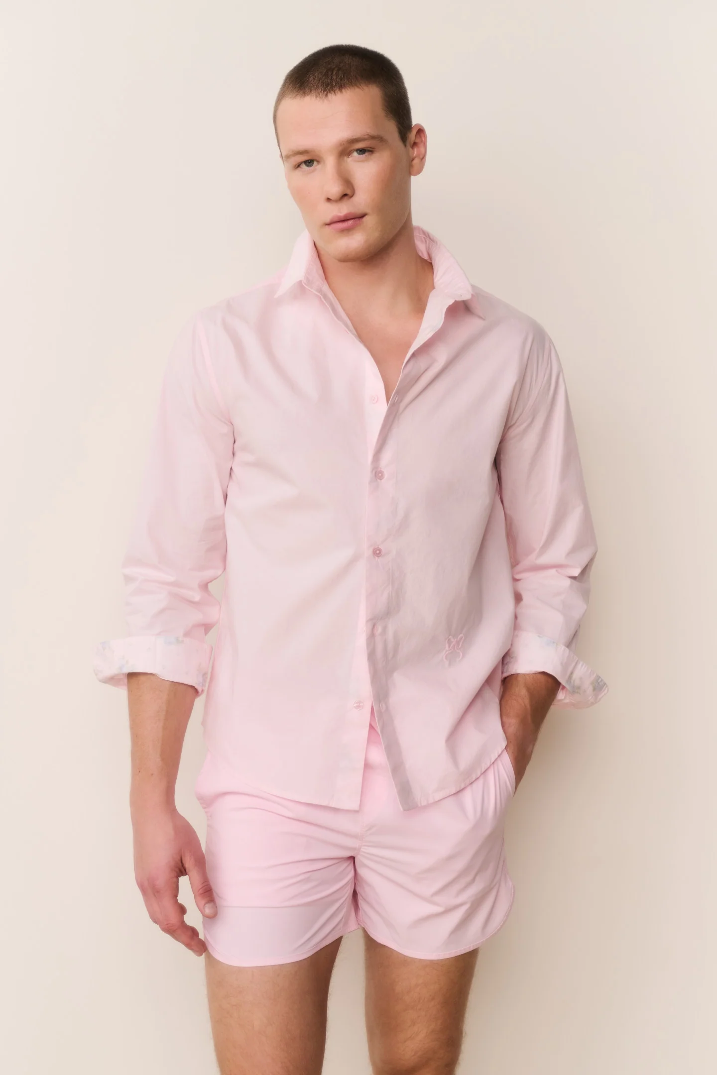 MR FANCY Hudley Pink Unisex Hemd