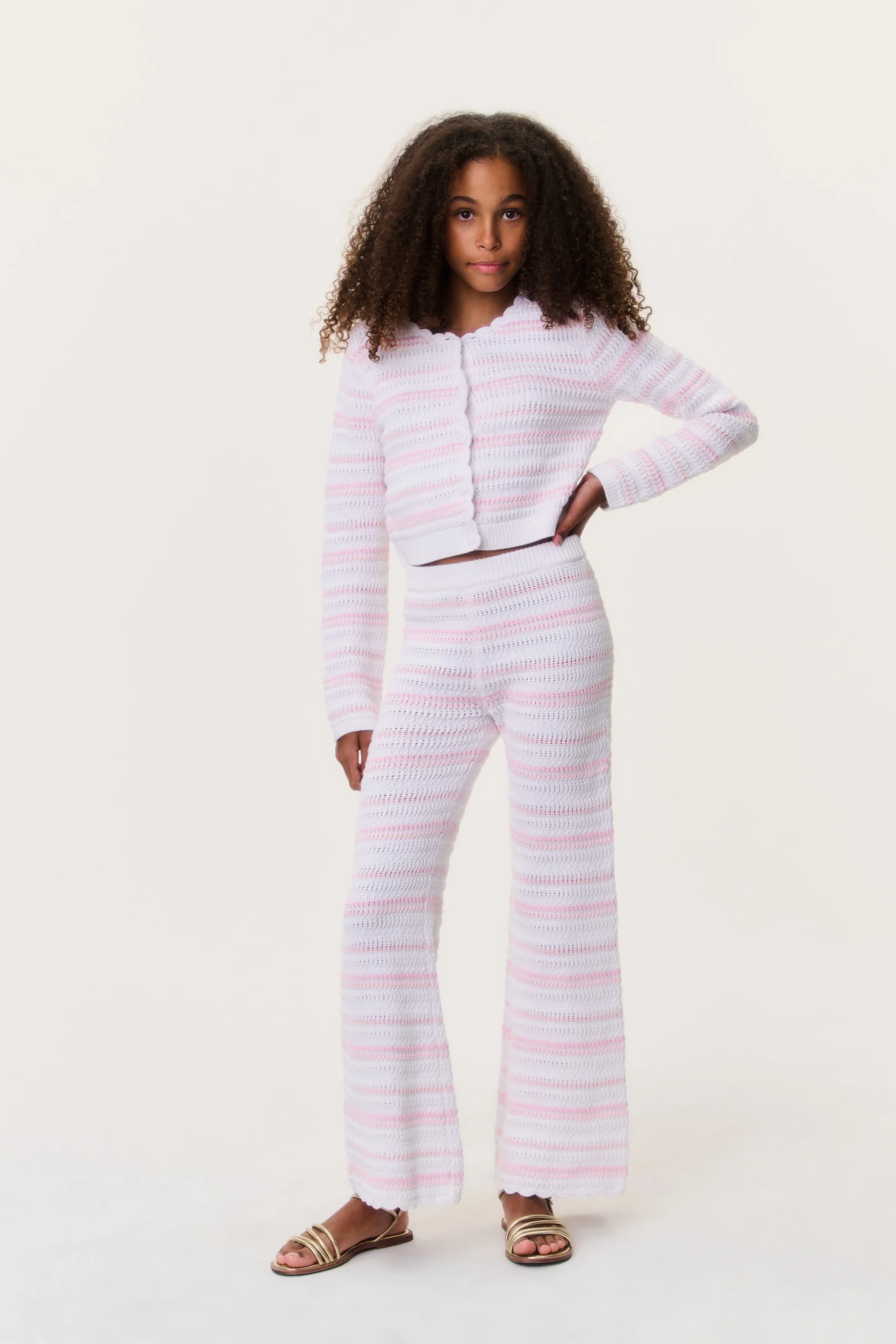 Tween Fawna Strickhose mit Spitzenmuster