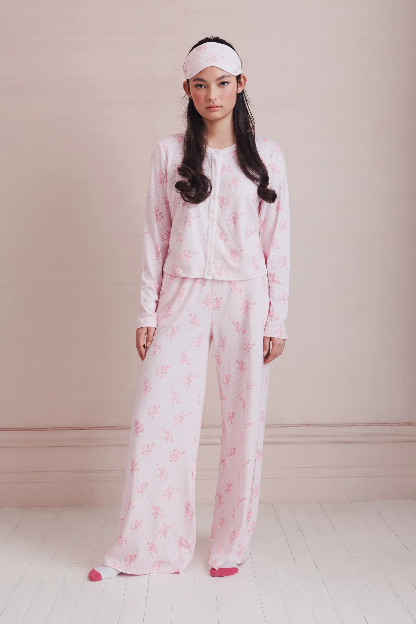 LoveShackFancy x Roller Rabbit Hearts Nessa Strickjacke
