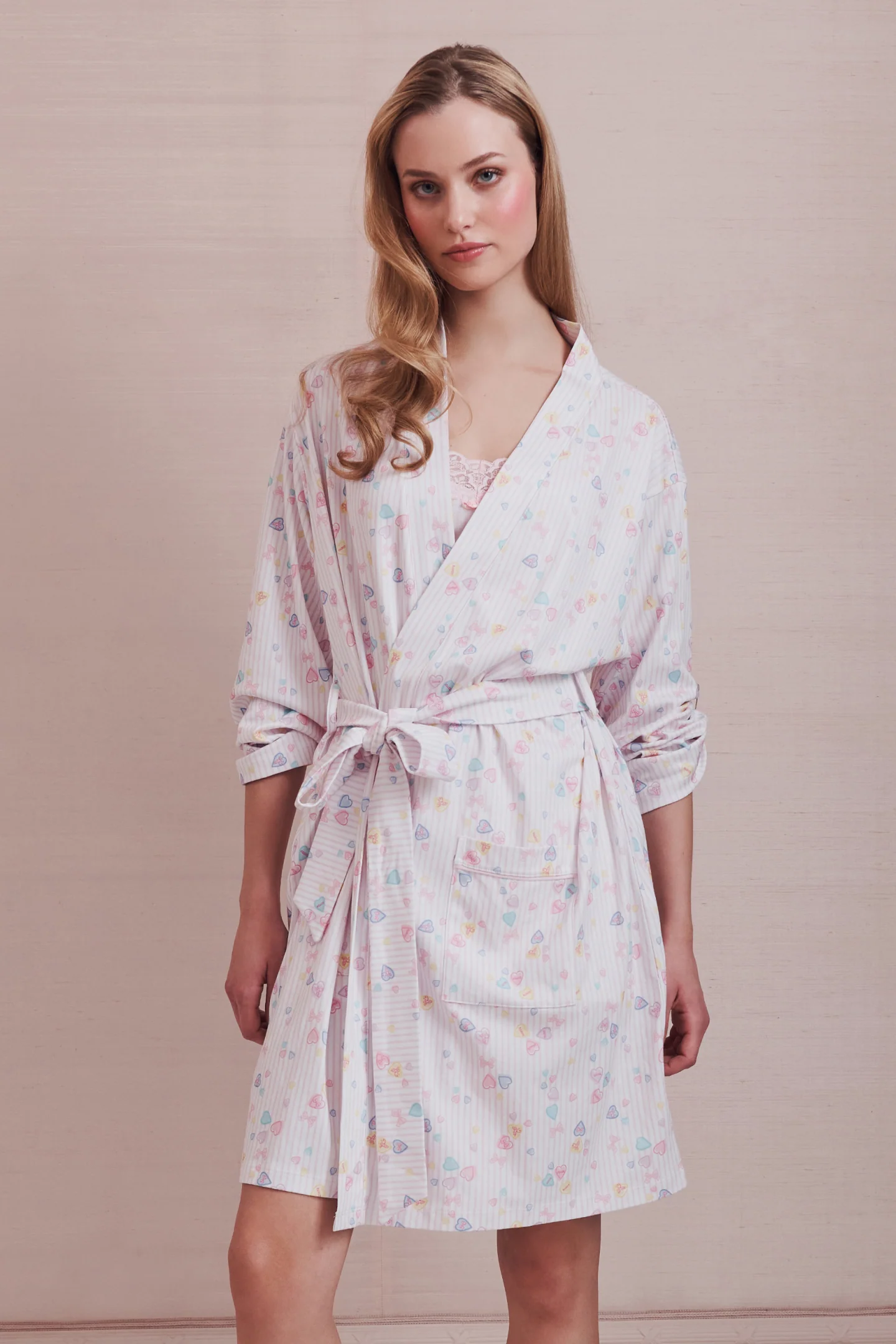 LoveShackFancy x Roller Rabbit Herzstreifen-Blouse Blake