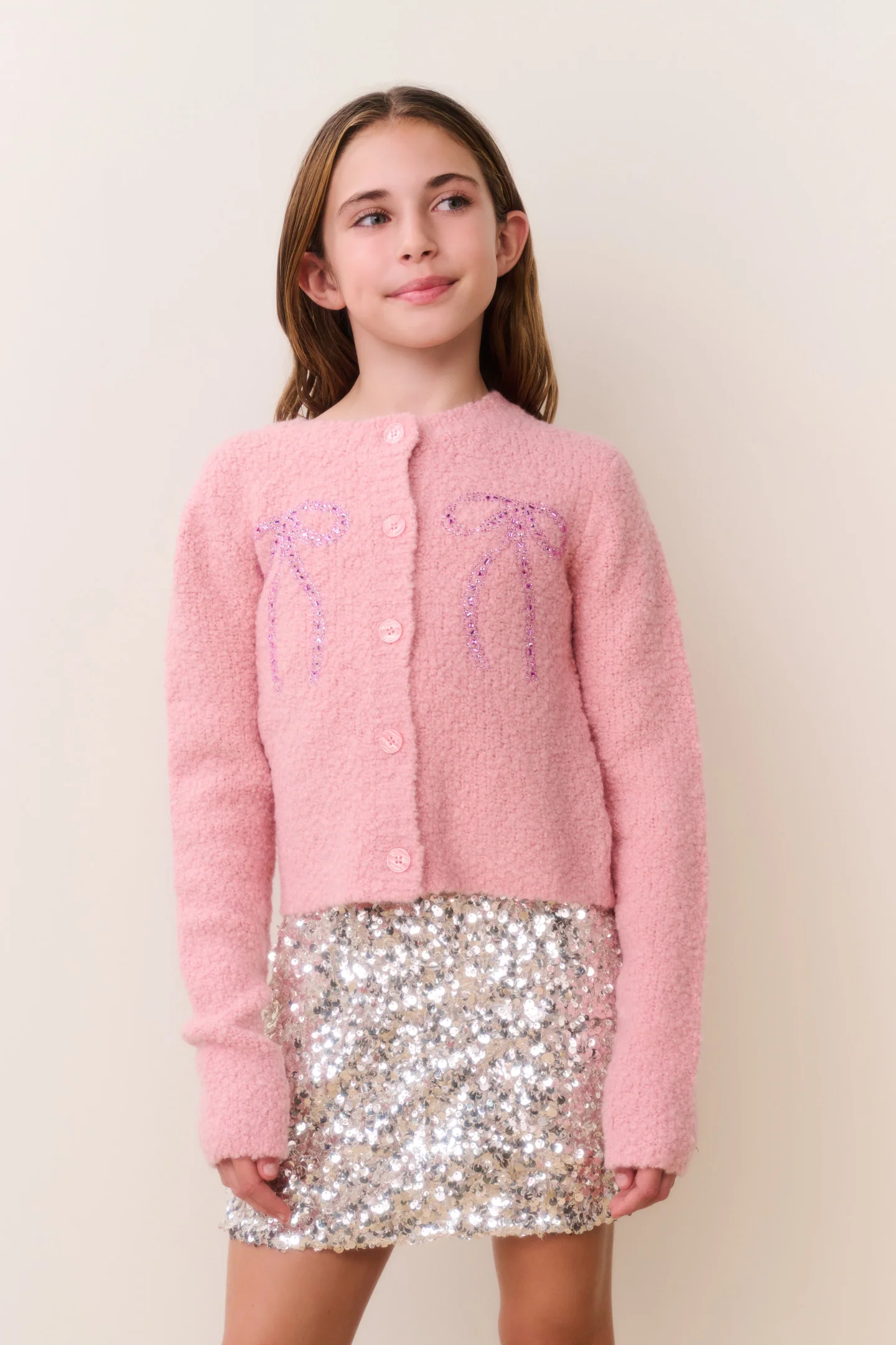 Tween Journelle verzierte Strickjacke