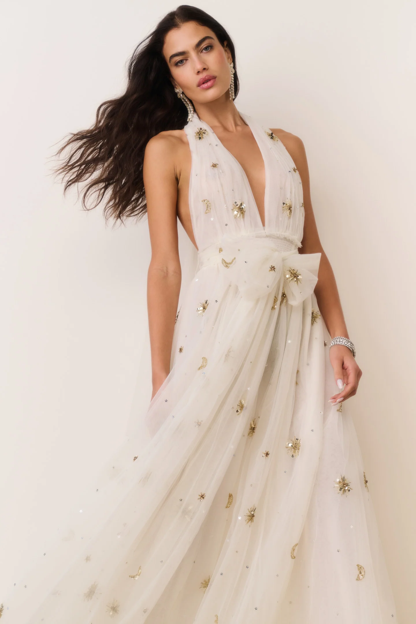 Eldora Celestial bestickter Tüll-Kleid