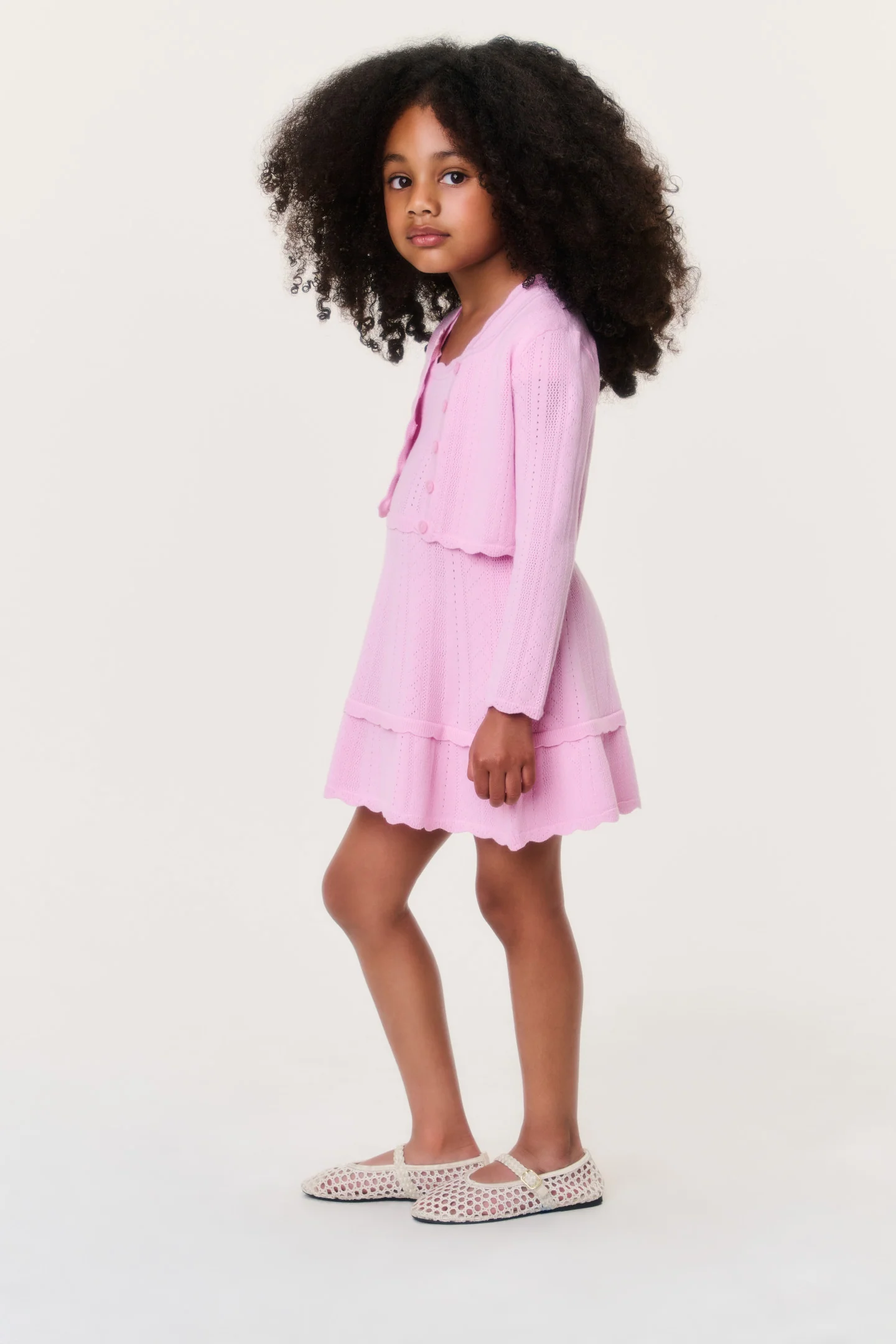 Kleines Mädchen Stretch Pointelle Gemna Cardigan