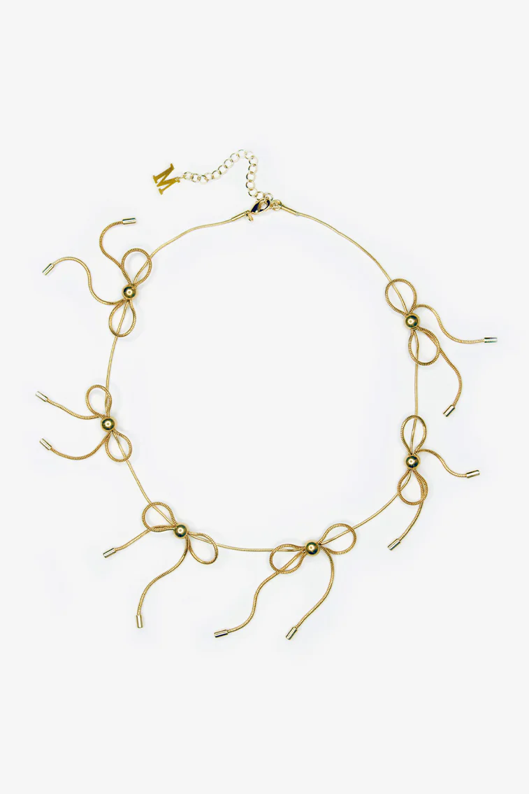 Marland Backus Gold Bow Halskette