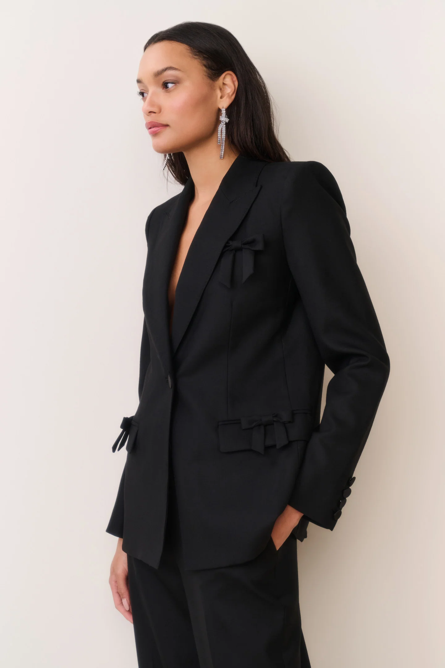 Shayne Wollemblied-Blazer mit Bogen-Dekor