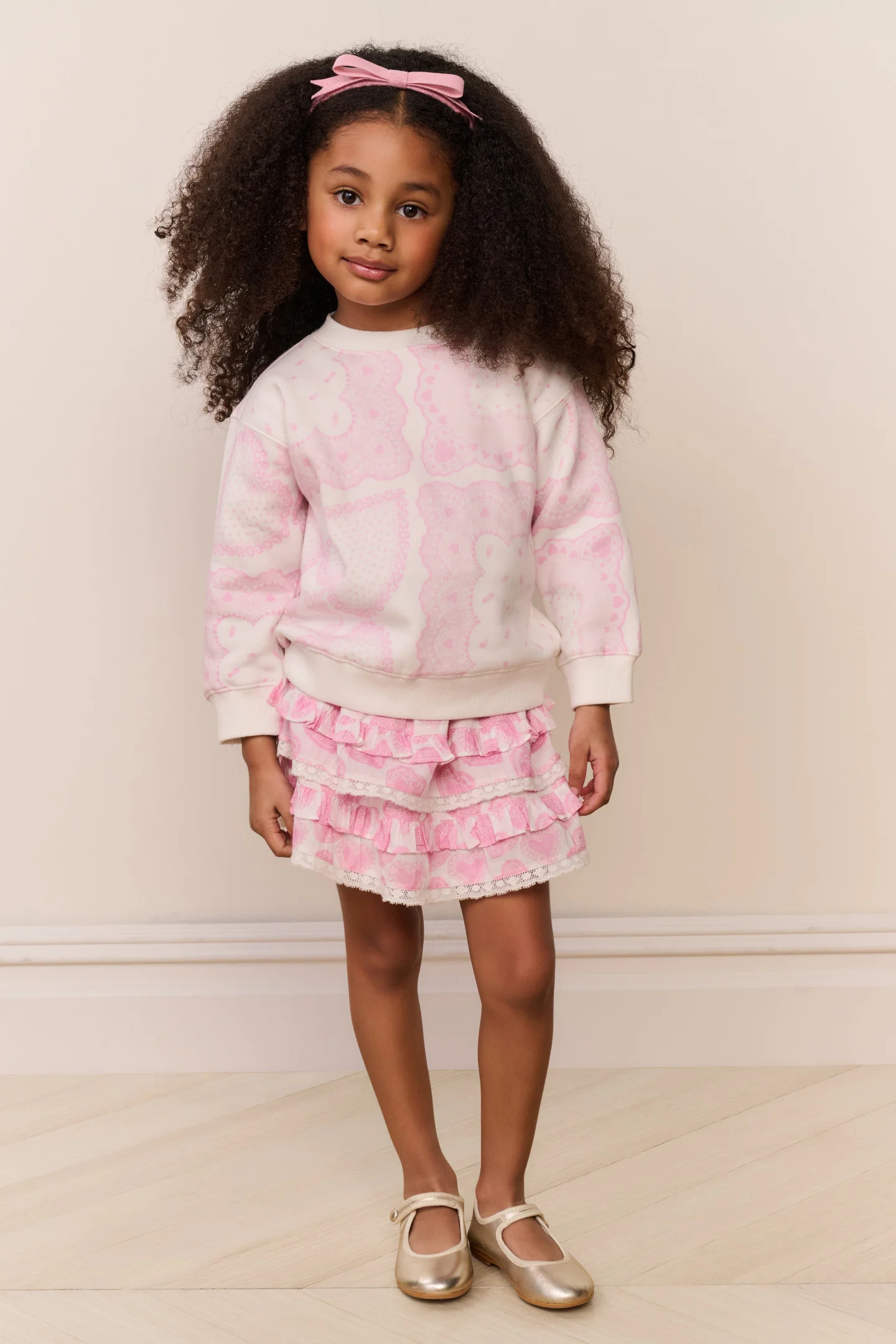 Kleines Mädchen Mini Leila Herzmuster Pullover