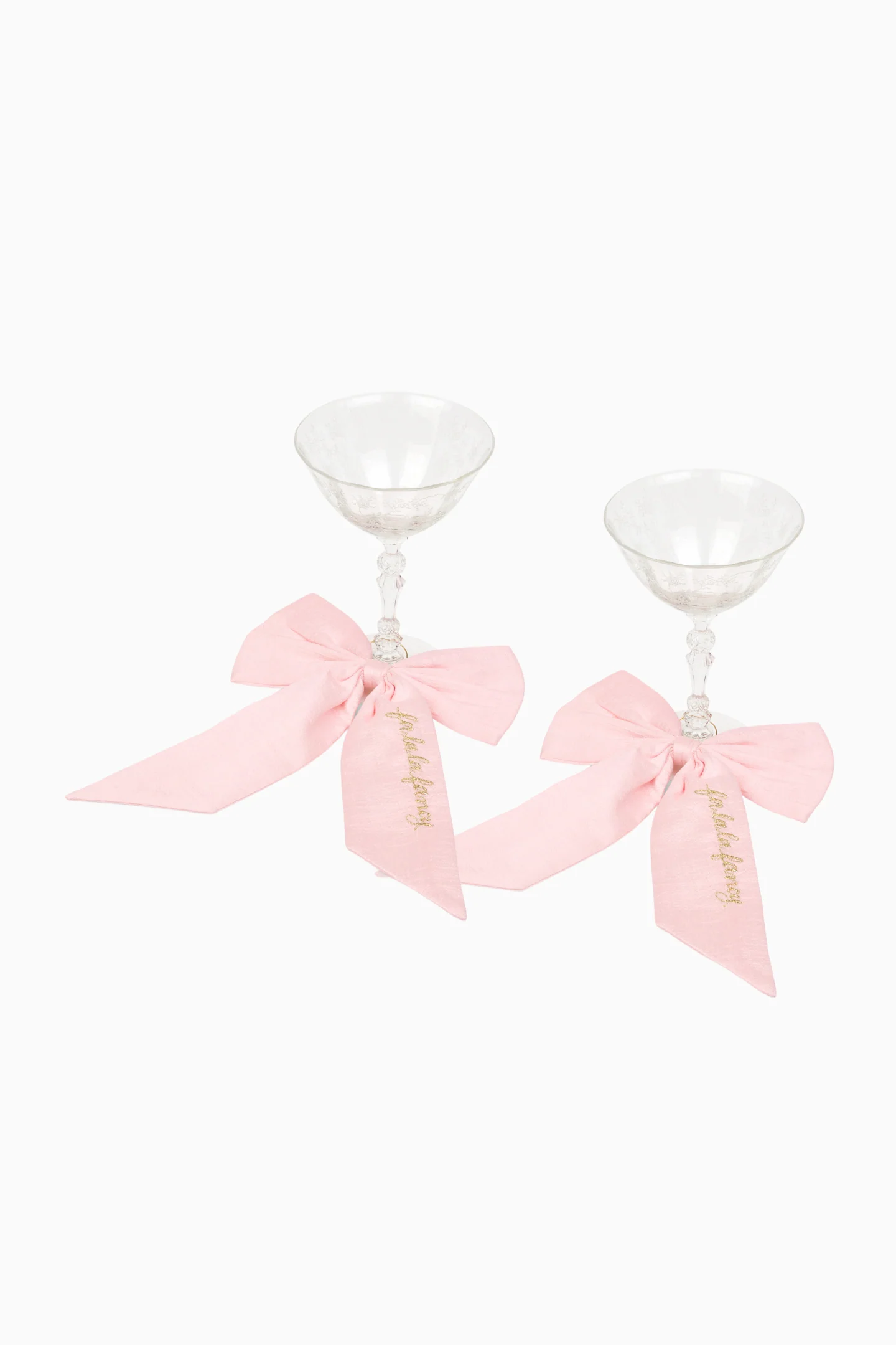 Seiden-Stemware-Dress-Bögen - Set aus 2