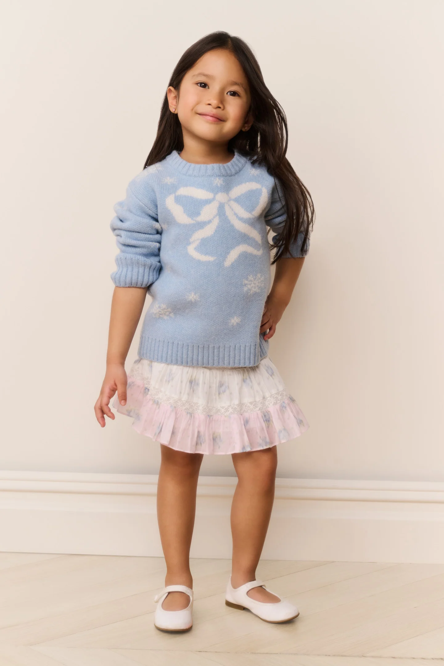 Kleines Mädchen Mintley Wolle Pullover
