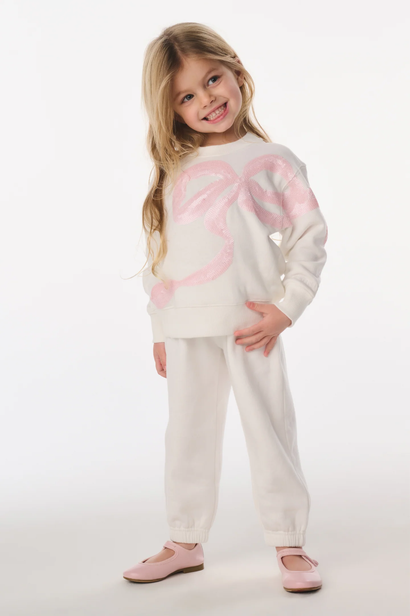 Kleines Mädchen Violin Pailletten-Band-Sweatpants